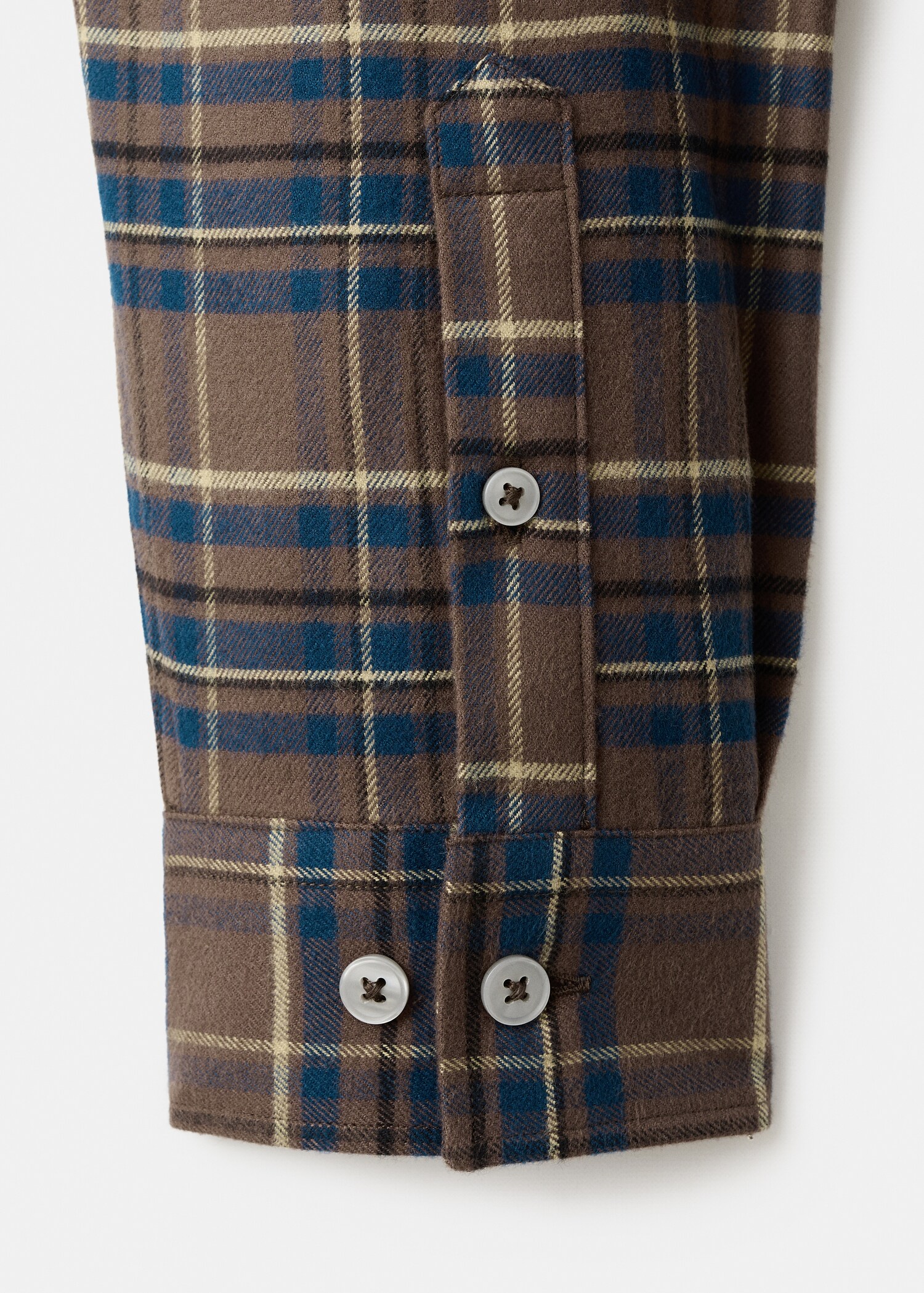 100% cotton flannel checkered shirt - Details of the article 0