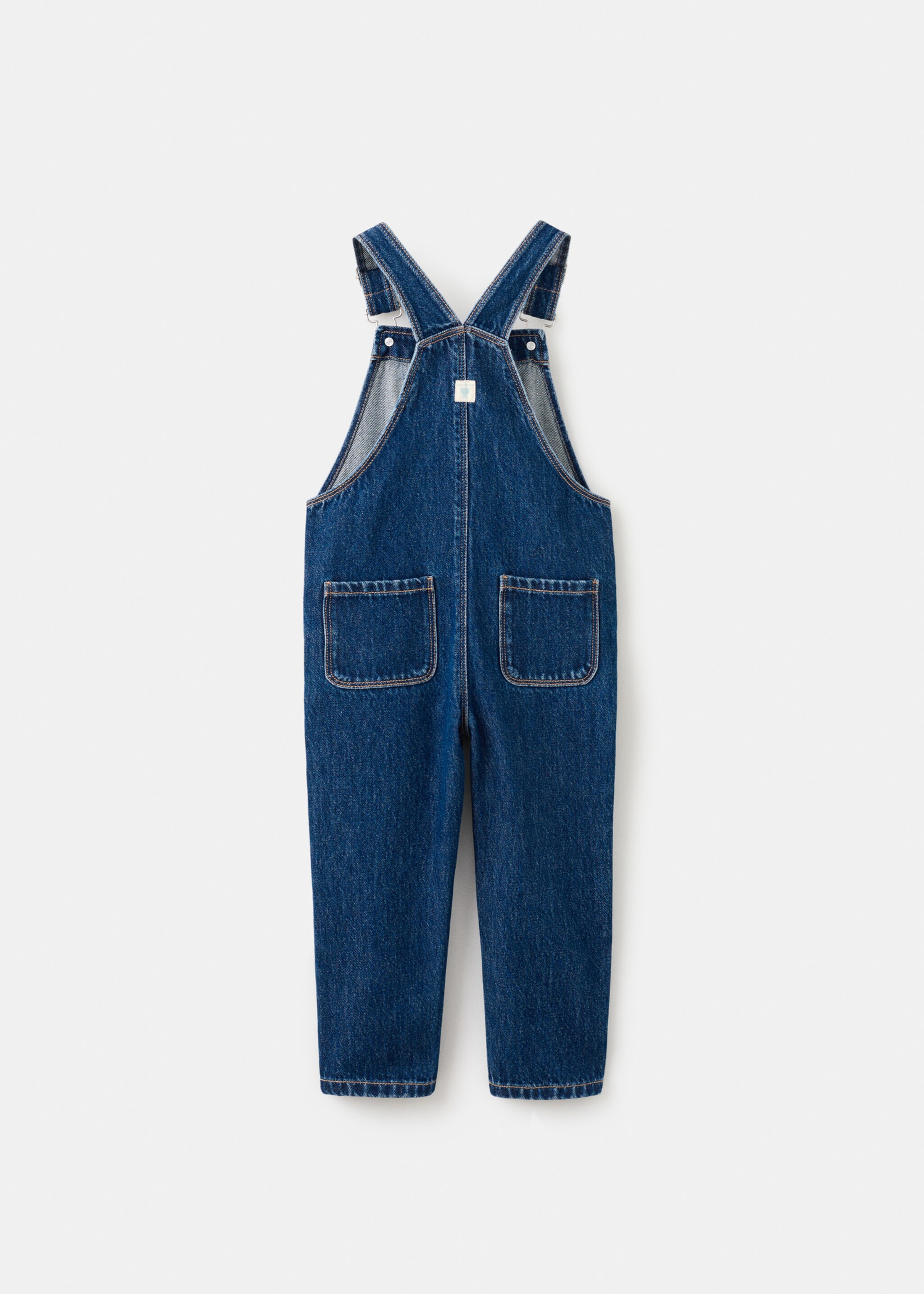 Denim cotton dungarees - Reverse of the article, Dark Blue. Ref: 27071257-00.