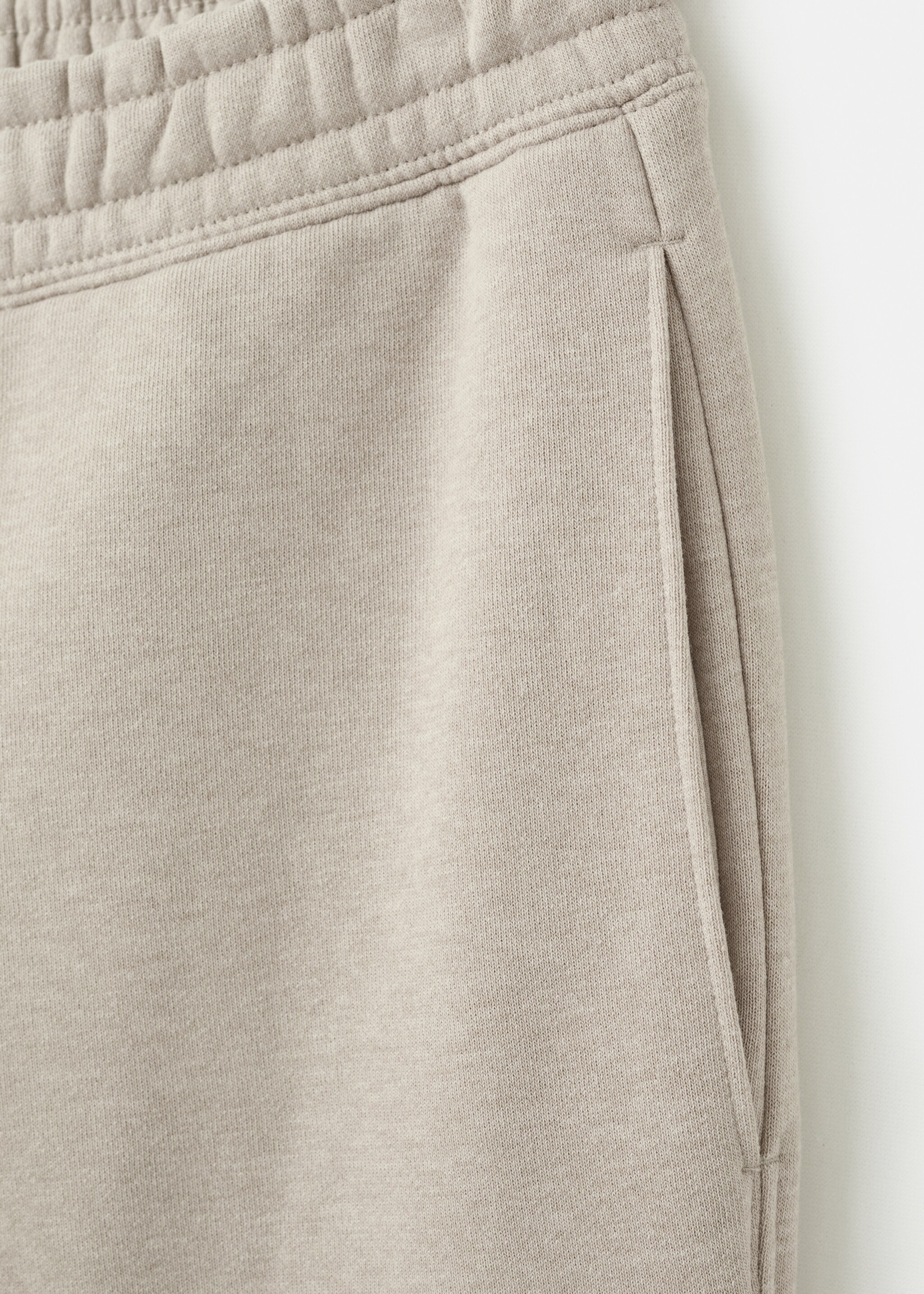 Cotton joggers with elastic waist - Details of the article 8, Sand. Ref: 27071258-00.