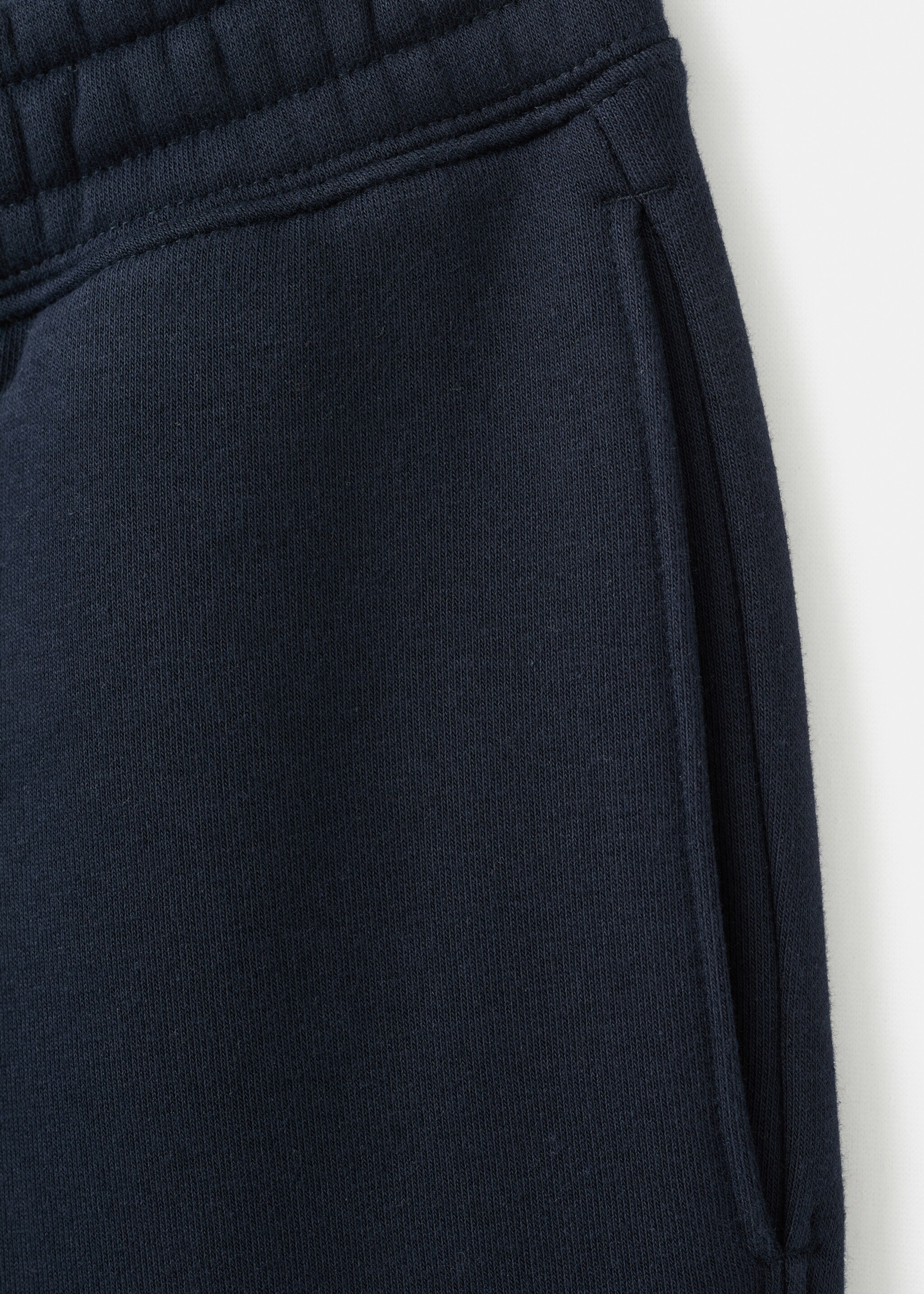 Cotton joggers with elastic waist - Details of the article 8, Navy. Ref: 27071258-00.