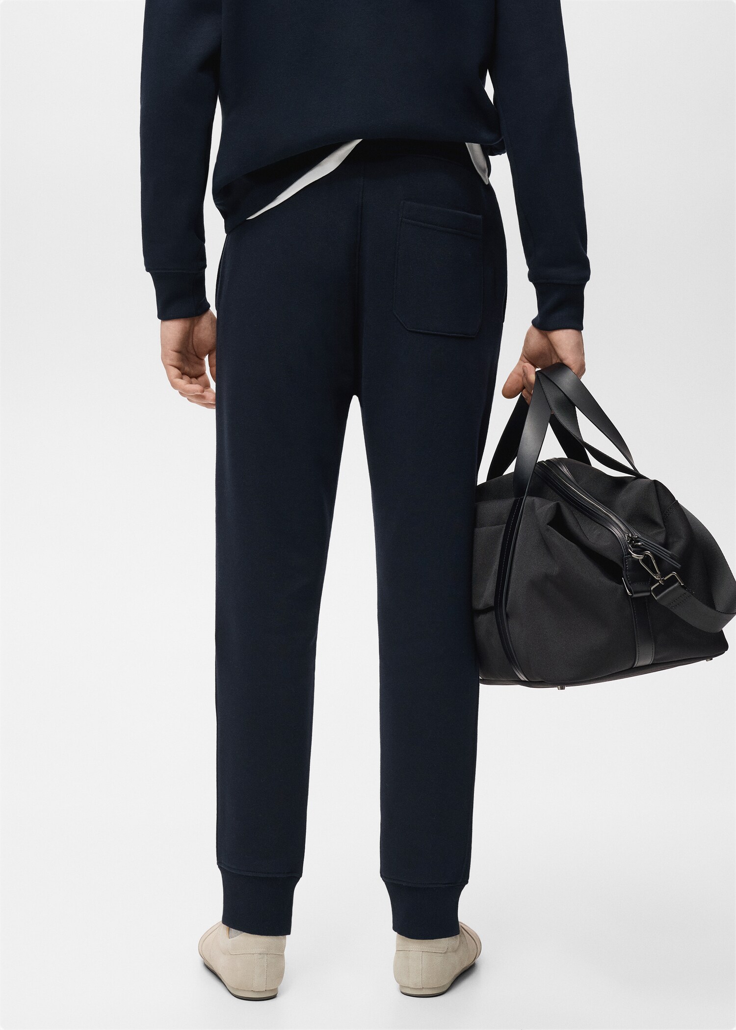 Cotton joggers with elastic waist - Reverse of the article