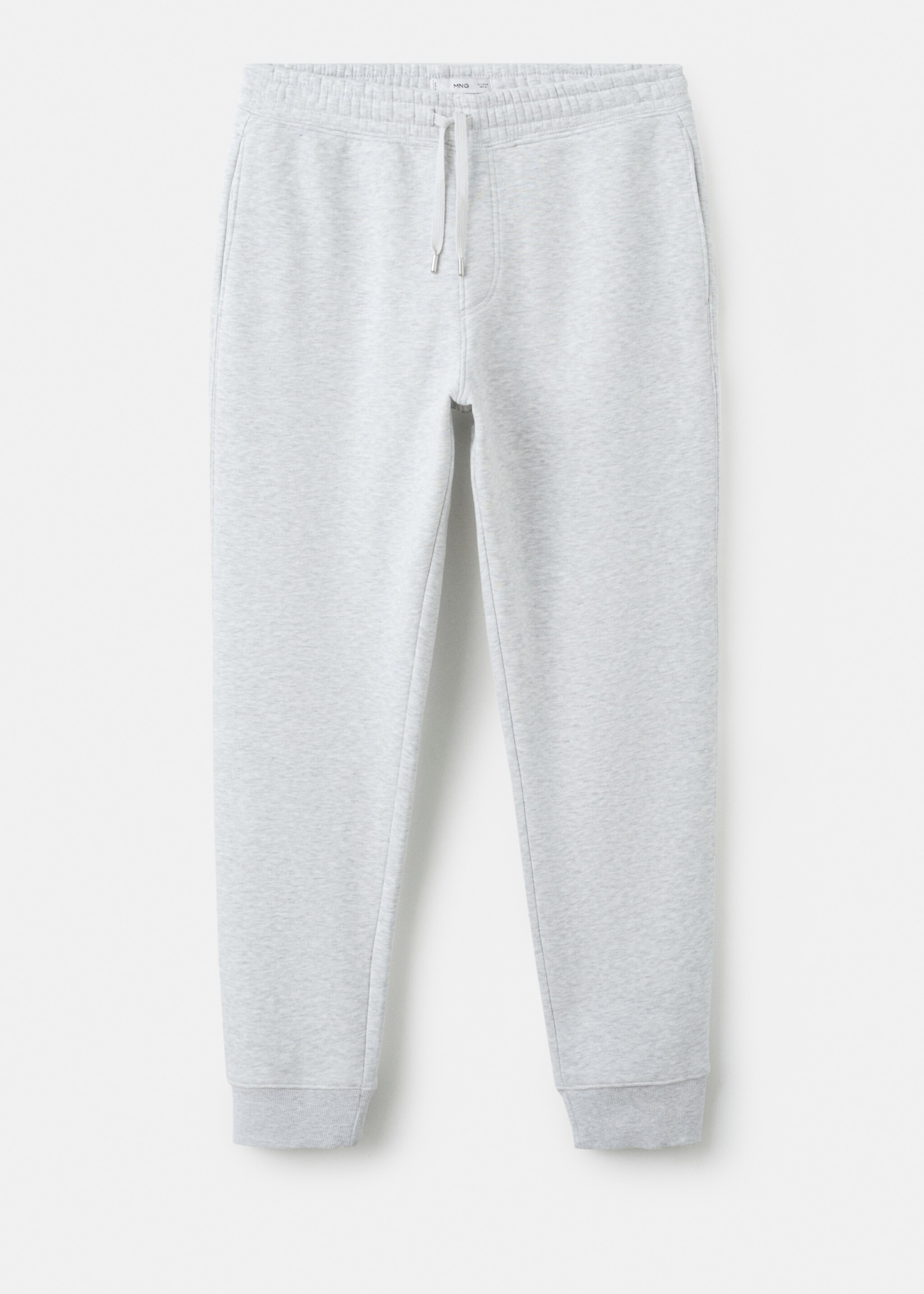 Cotton joggers with elastic waist - Article without model, Light Heather Grey. Ref: 27071258-00.