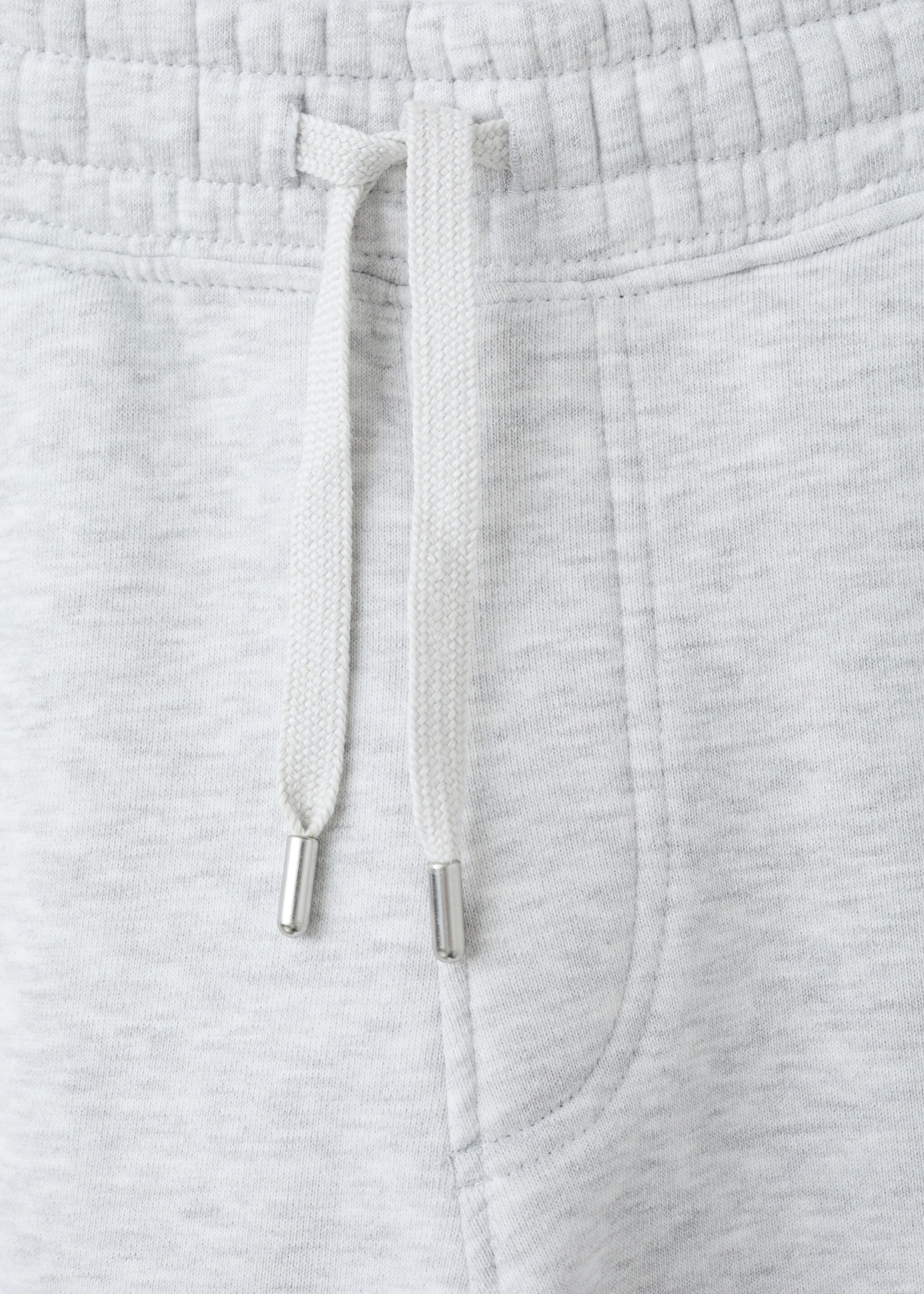 Cotton joggers with elastic waist - Details of the article 0, Light Heather Grey. Ref: 27071258-00.