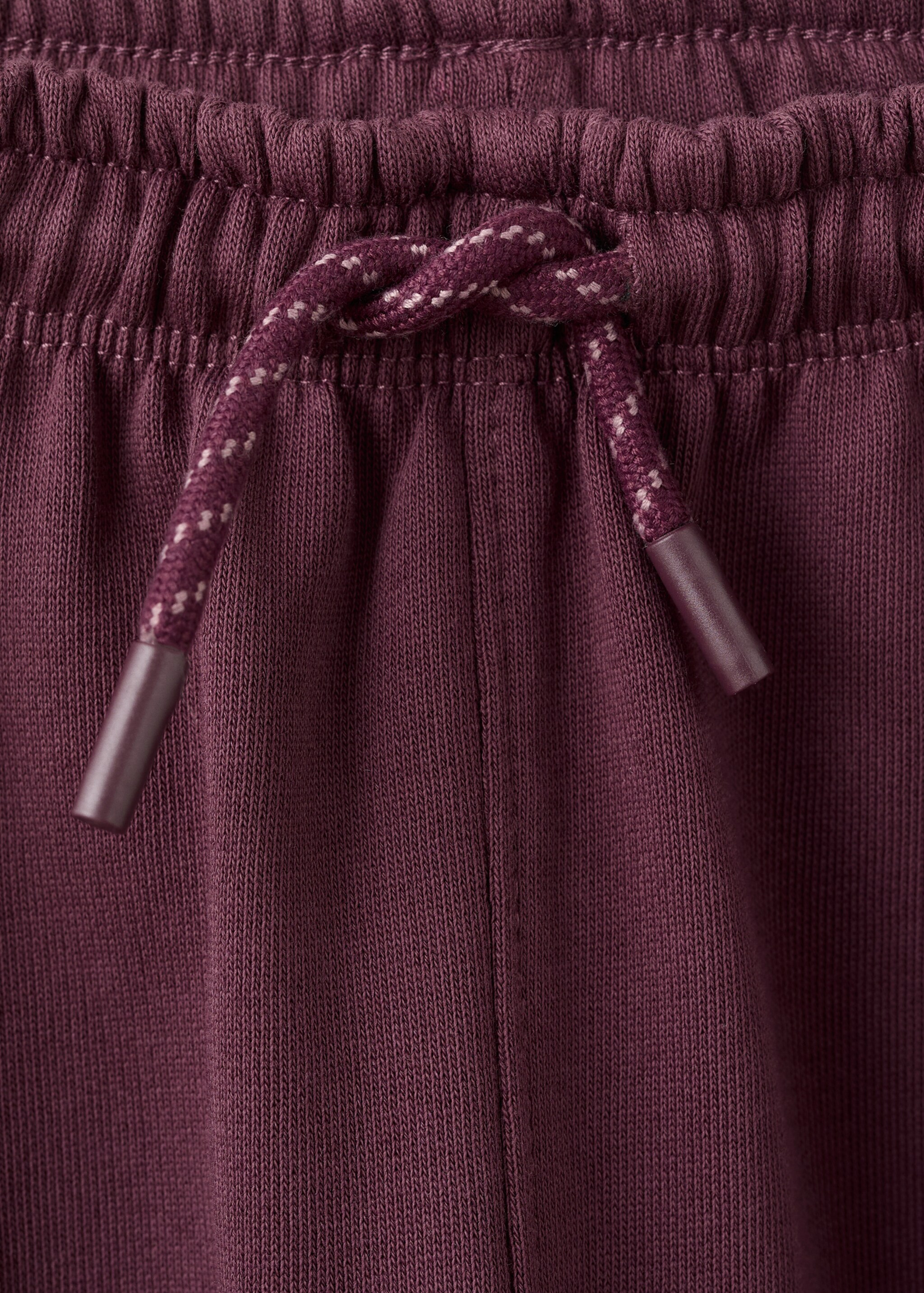 Cotton jogger-style trousers - Details of the article 8, Wine. Ref: 27071260-00.