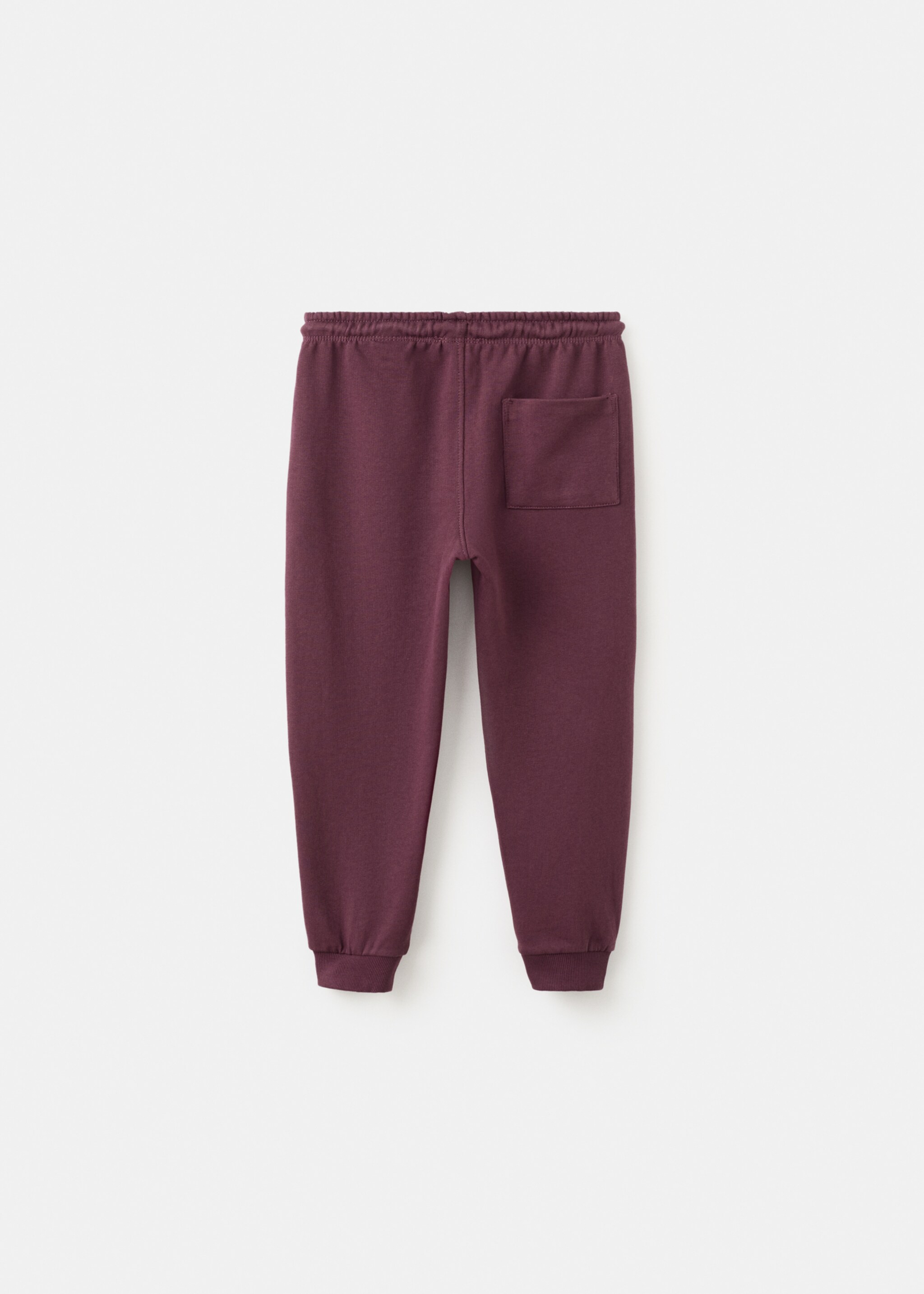 Cotton jogger-style trousers - Reverse of the article, Wine. Ref: 27071260-00.