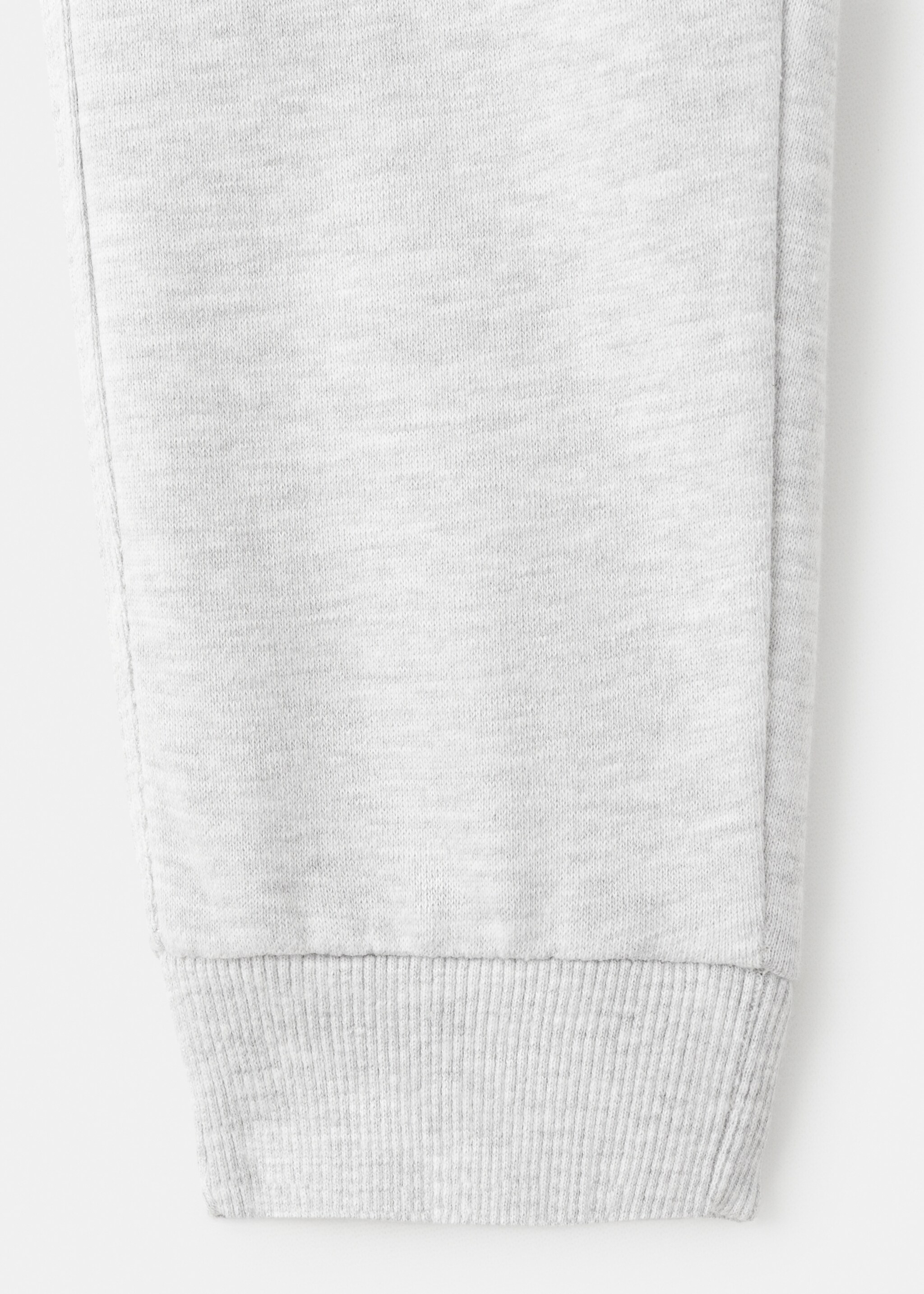 Cotton jogger-style trousers - Details of the article 0, Medium Heather Grey. Ref: 27071260-00.