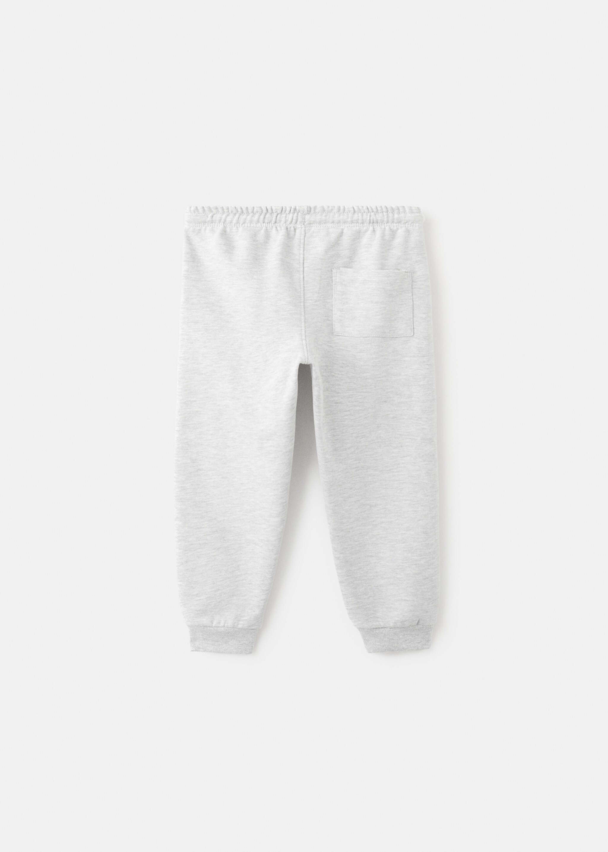 Cotton jogger-style trousers - Reverse of the article, Medium Heather Grey. Ref: 27071260-00.