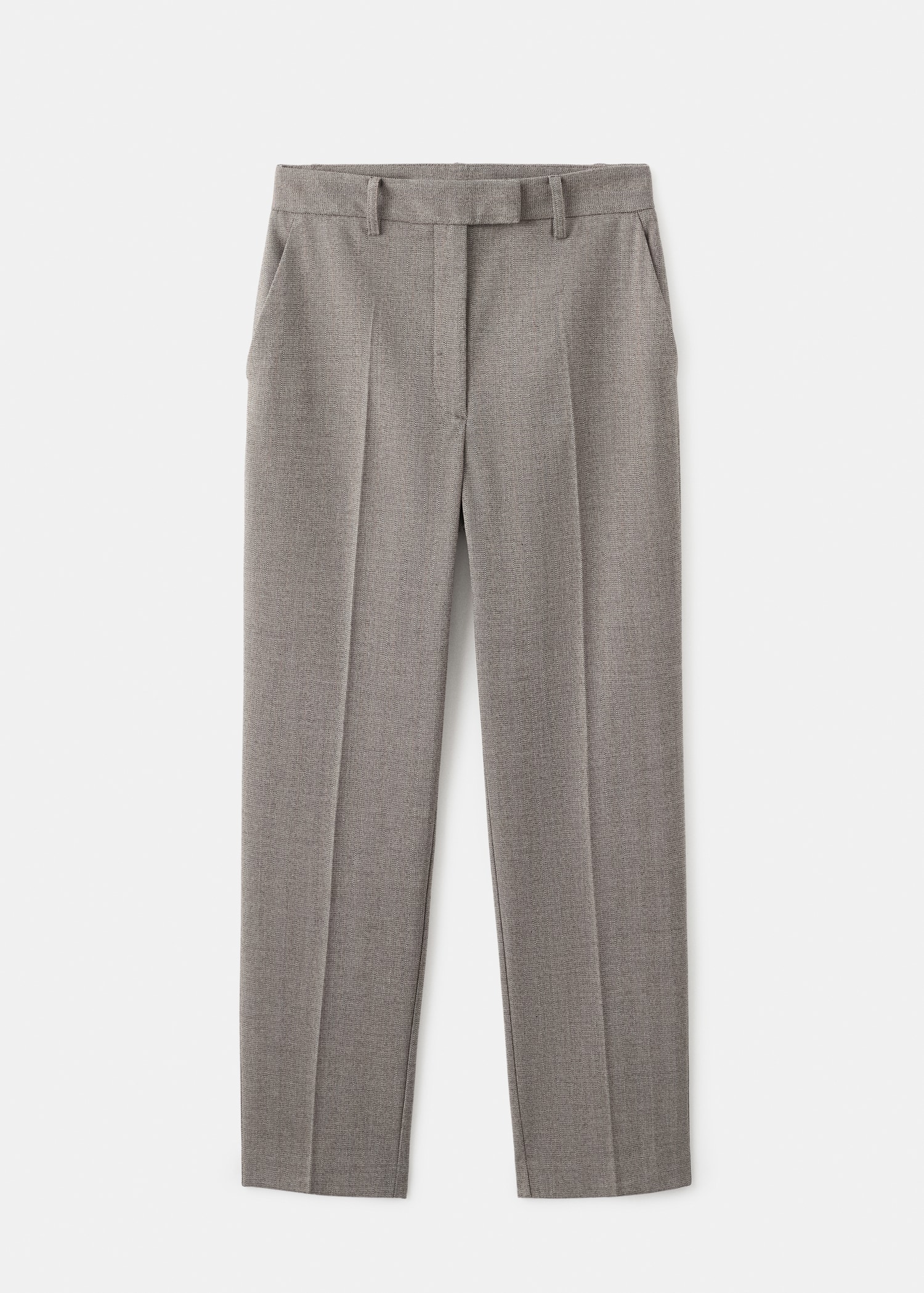 Slim Cropped Pinstripe Trousers