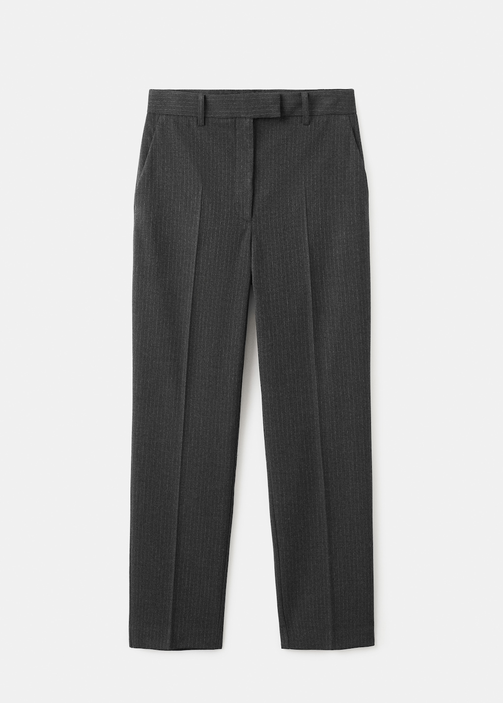 Slim cropped pinstripe pants