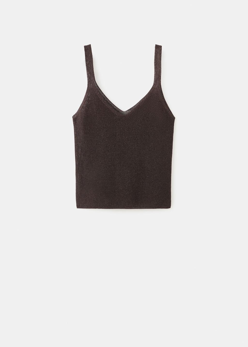 Lurex knitted V-neck top