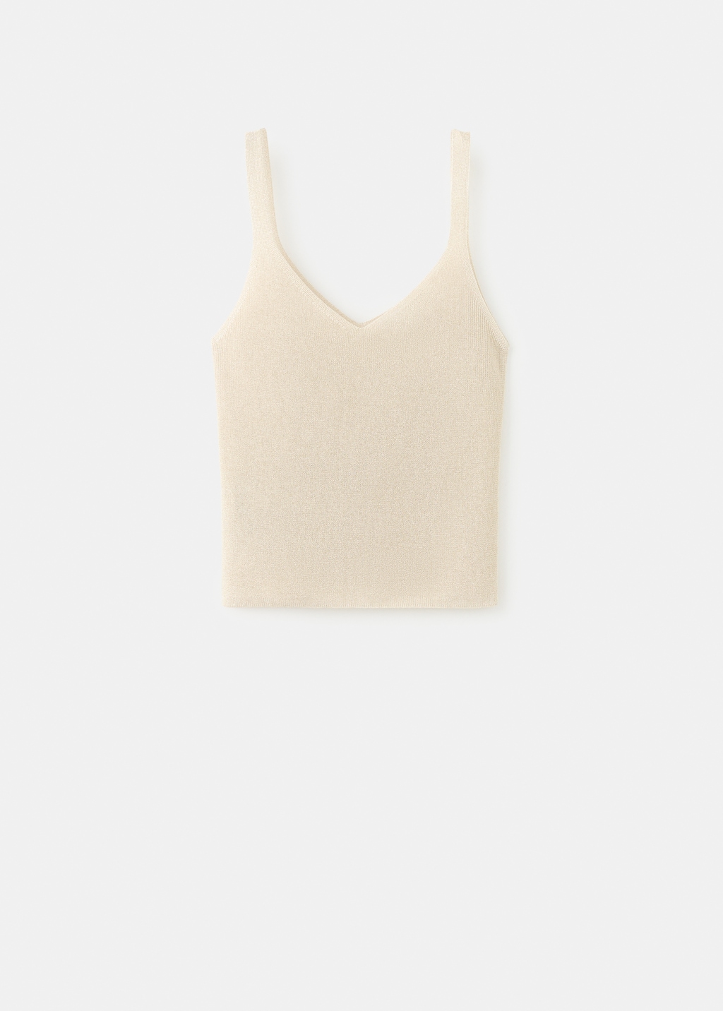 Lurex knitted V-neck top - image 5