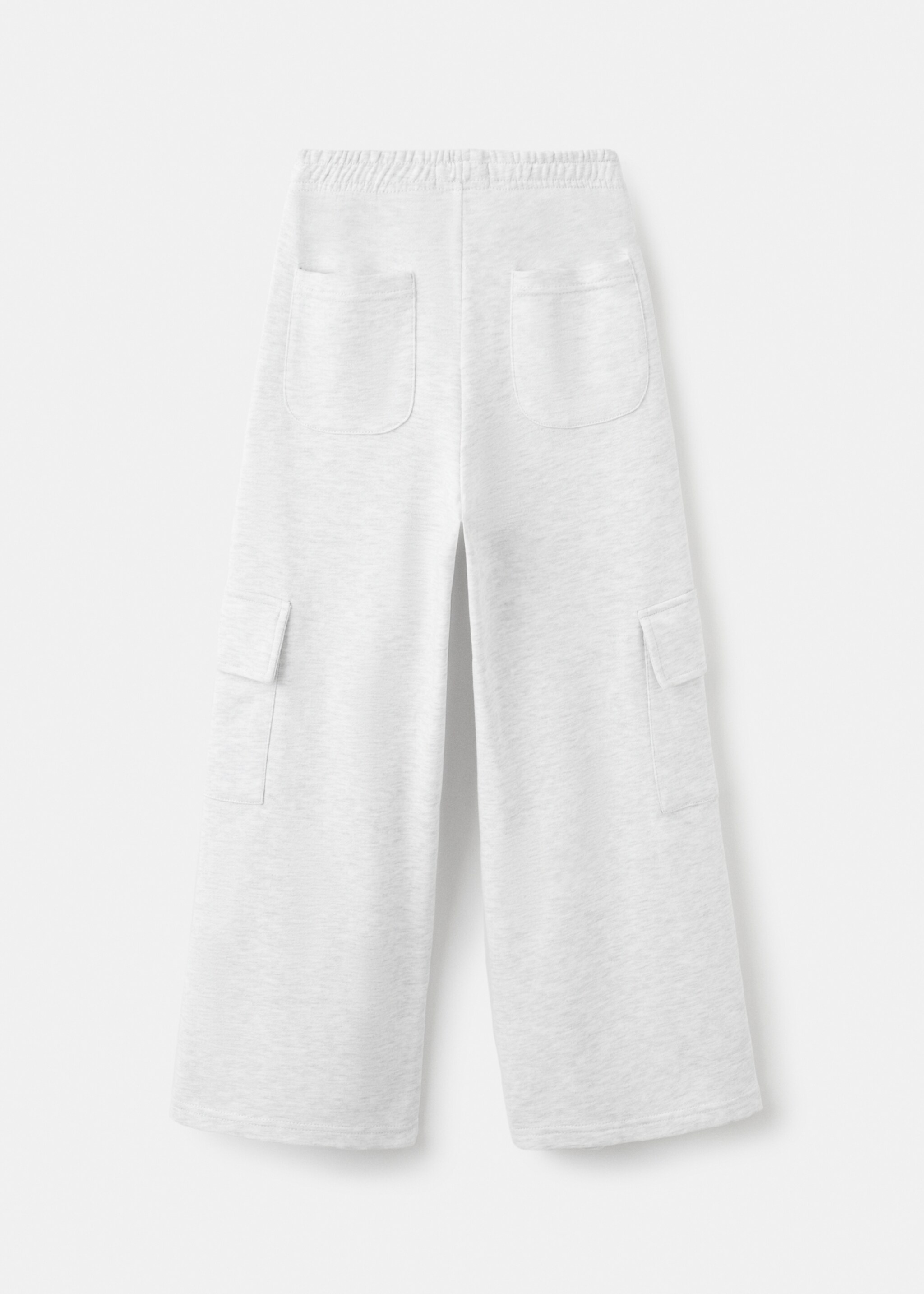 Jogger cargo coton - Verso de l’article, Gris chiné clair. Ref: 27071266-00.