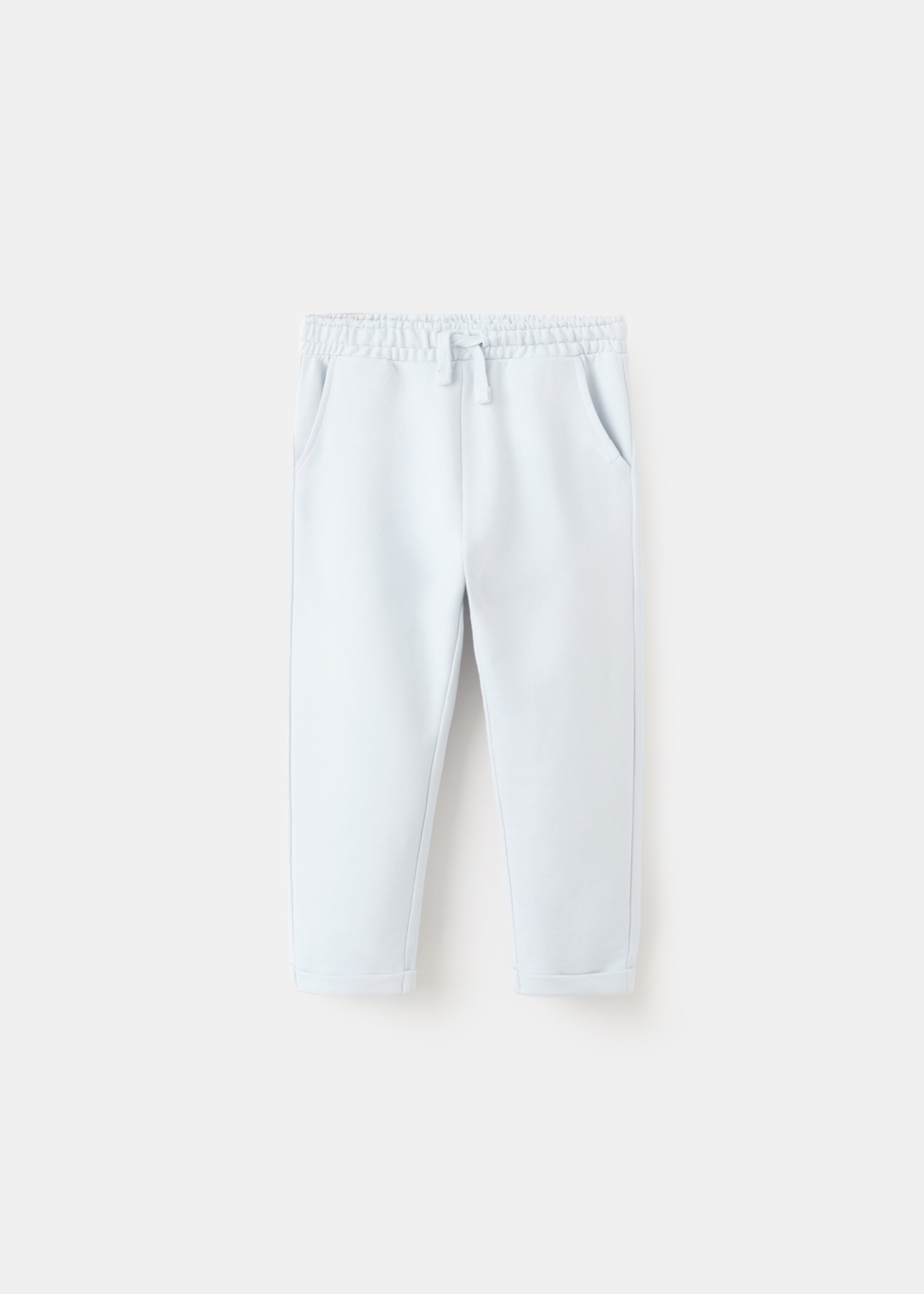 Cotton drawstring joggers - Article without model, Sky Blue. Ref: 27071268-00.