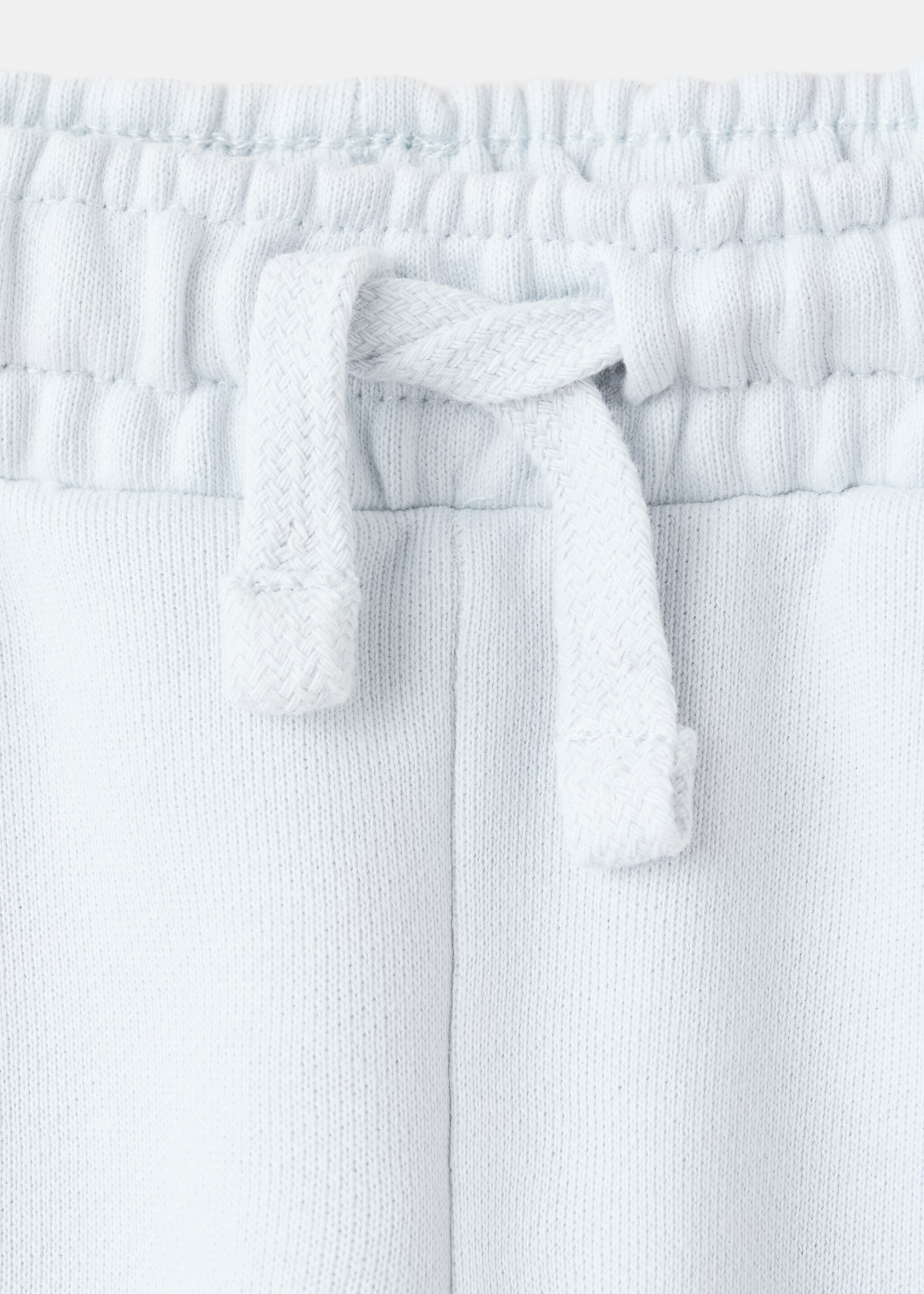 Cotton drawstring joggers - Details of the article 8, Sky Blue. Ref: 27071268-00.