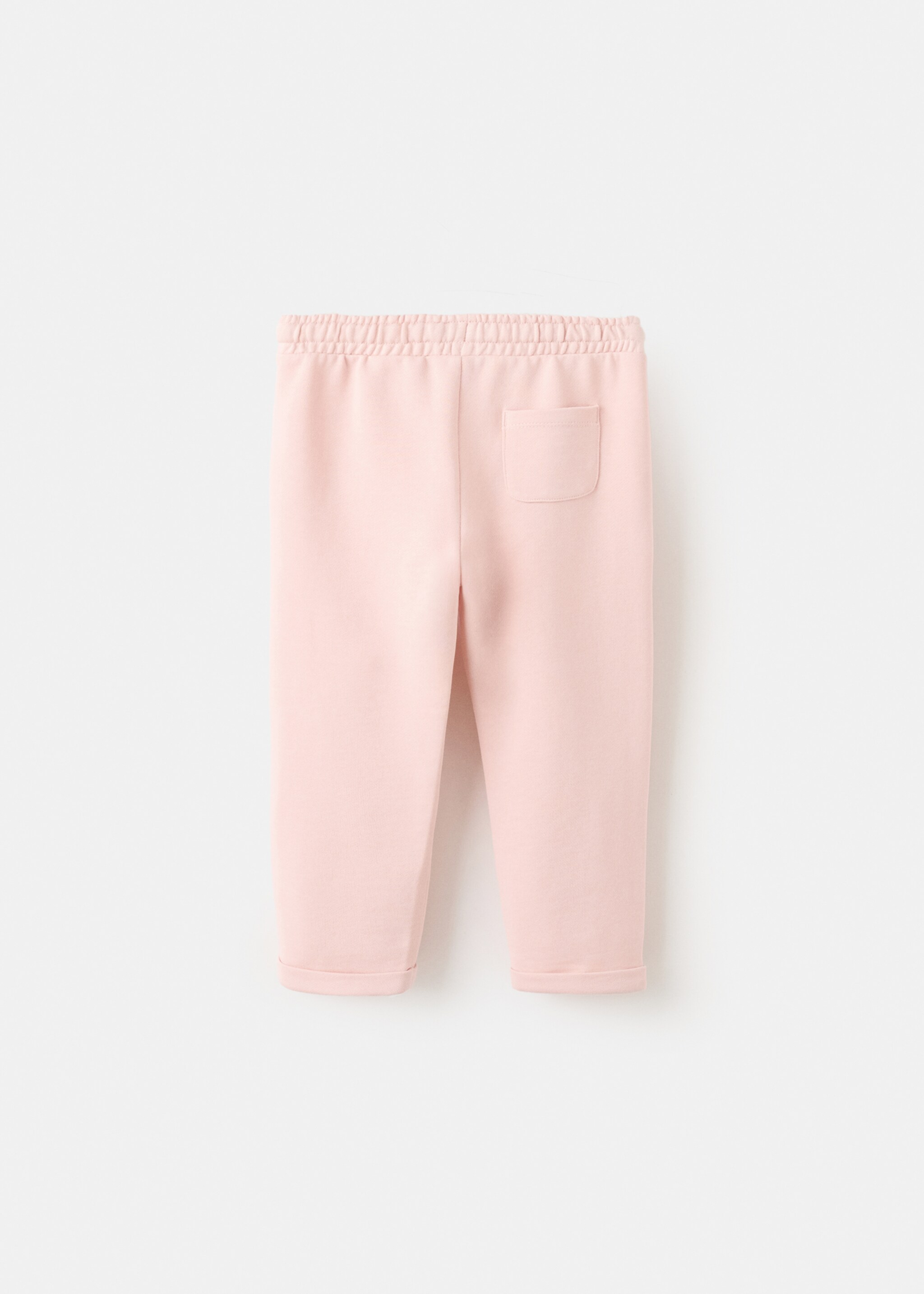 Baumwoll-Jogger Pants mit Kordelzug - Rückseite des Artikels, Rosa. Ref: 27071268-00.