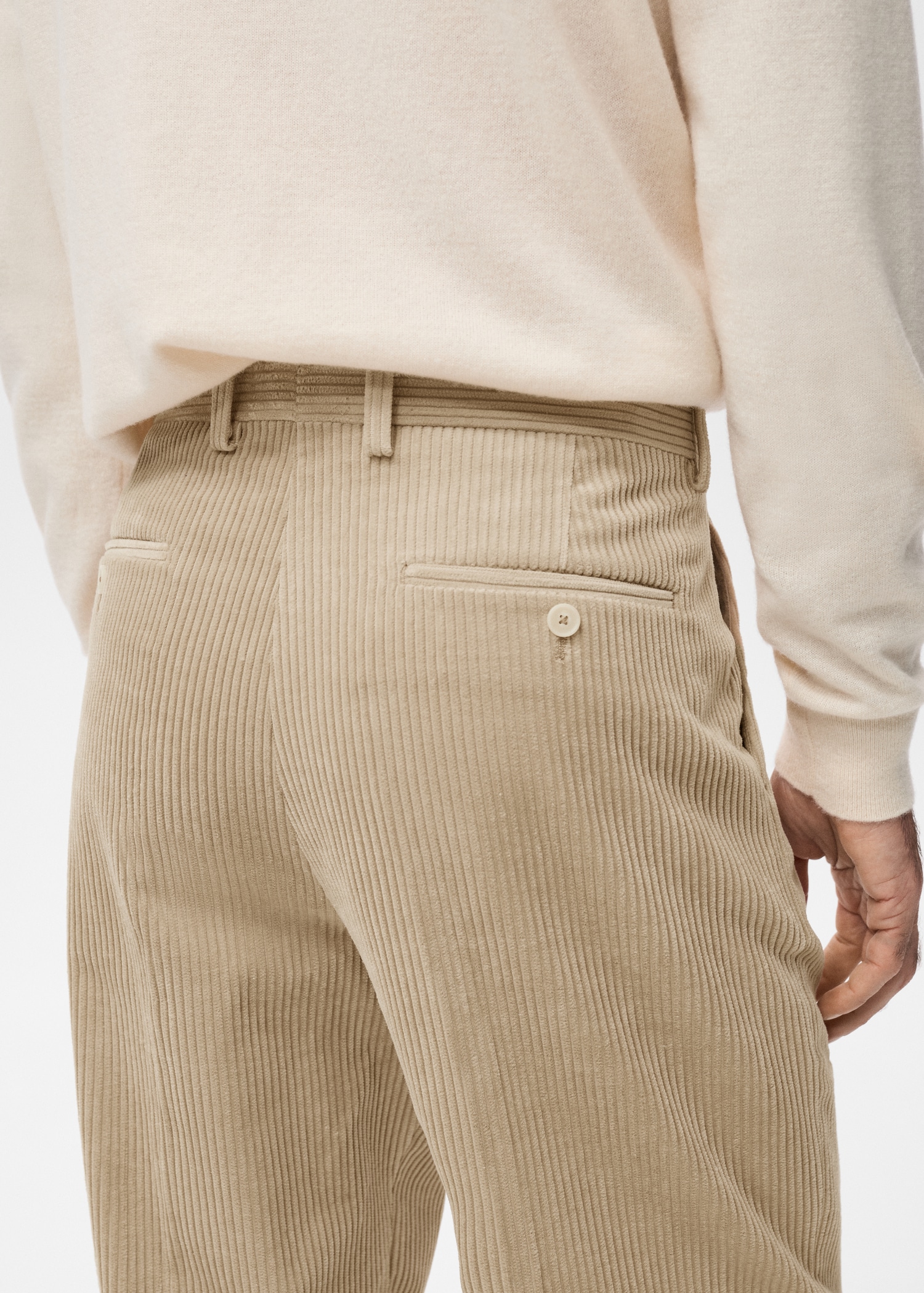 Corduroy regular-fit trousers - Details of the article 2