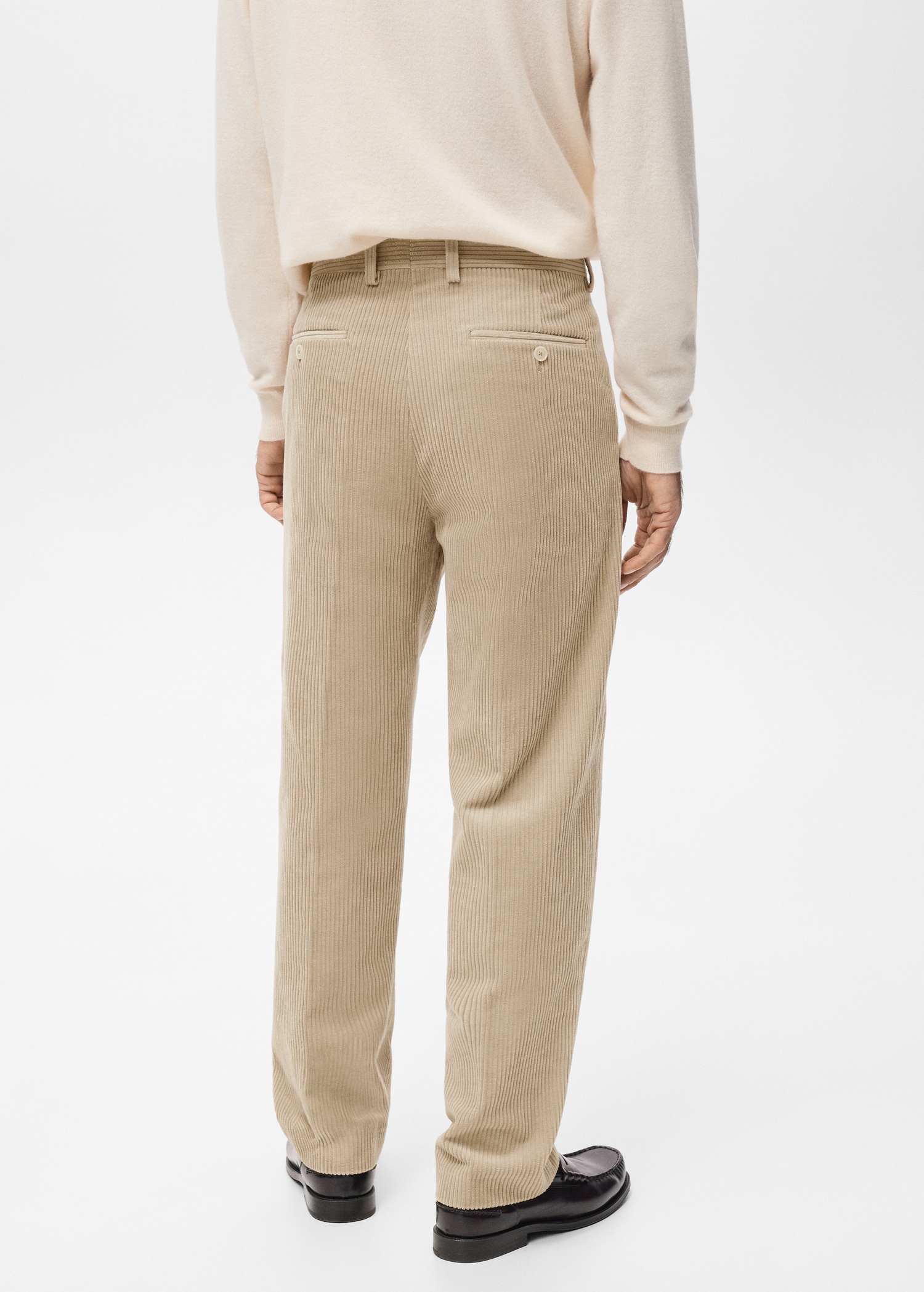Corduroy regular-fit trousers - Reverse of the article