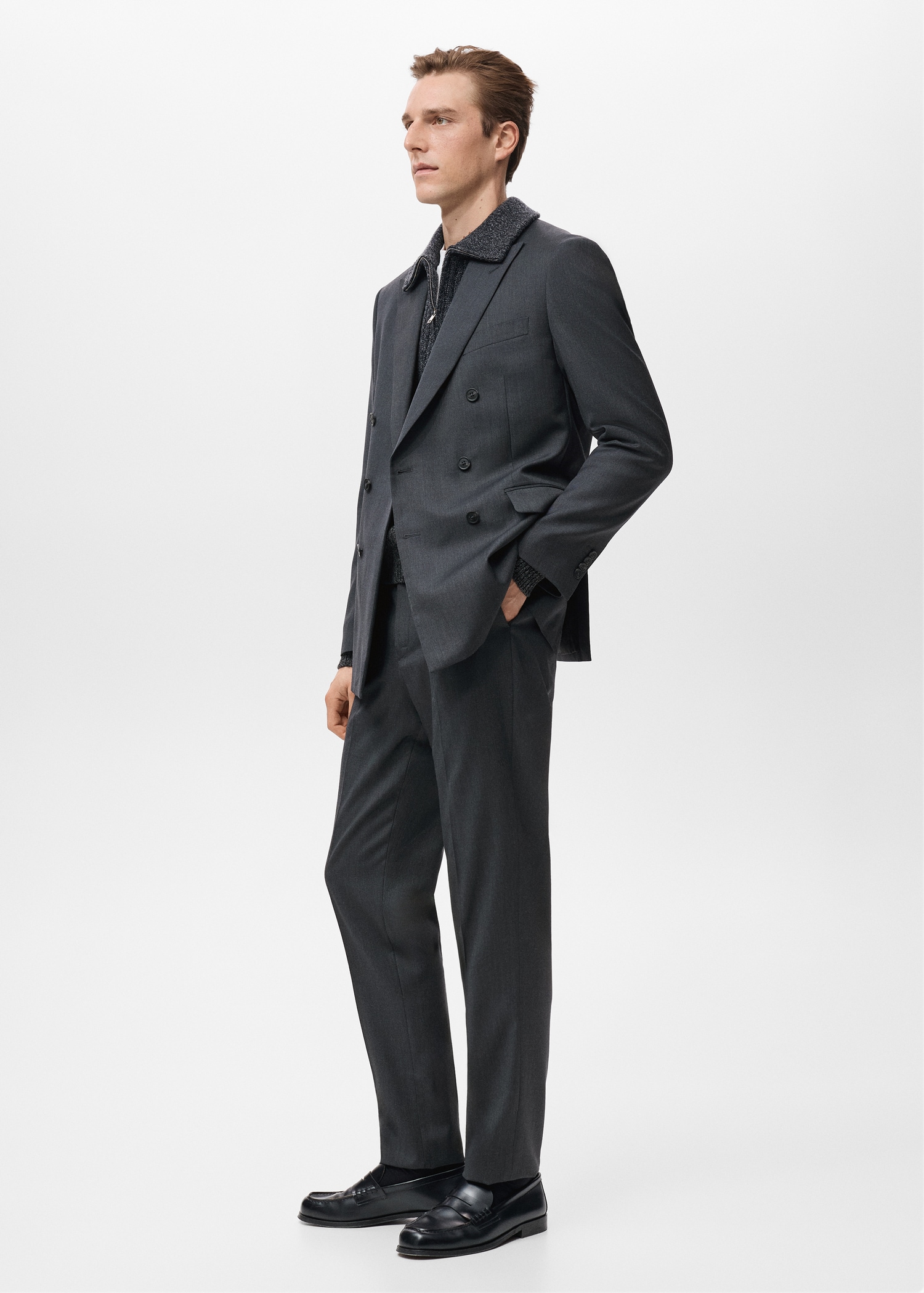 Turin 100% virgin wool suit trousers - Details of the article 2