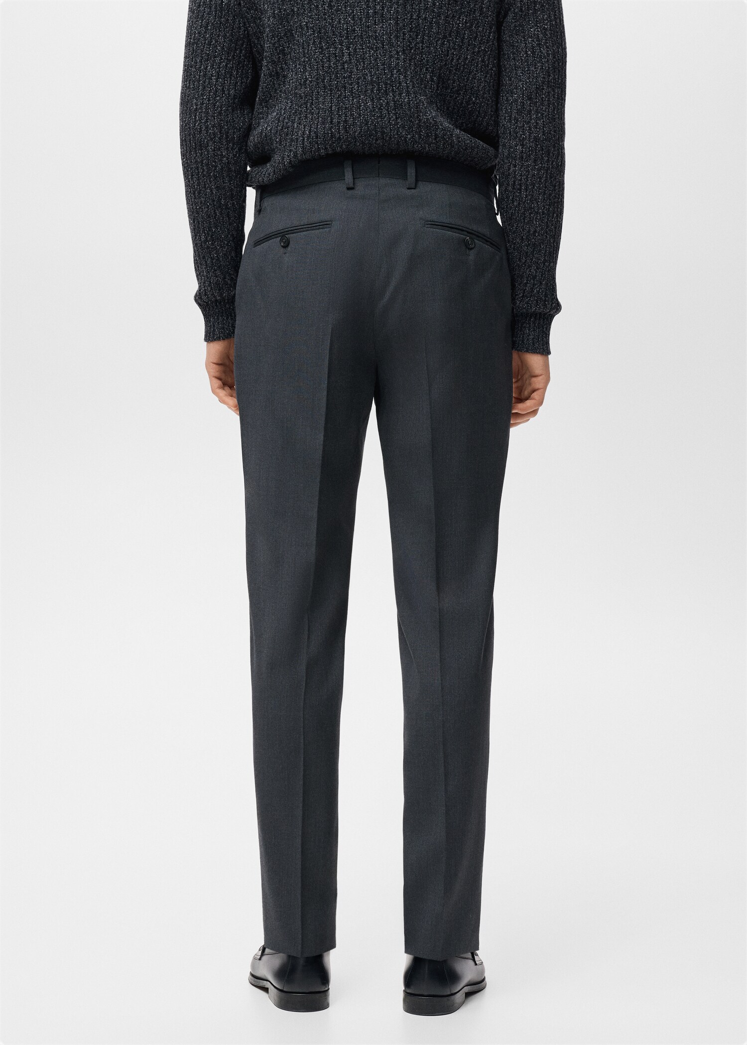 Turin 100% virgin wool suit trousers - Reverse of the article