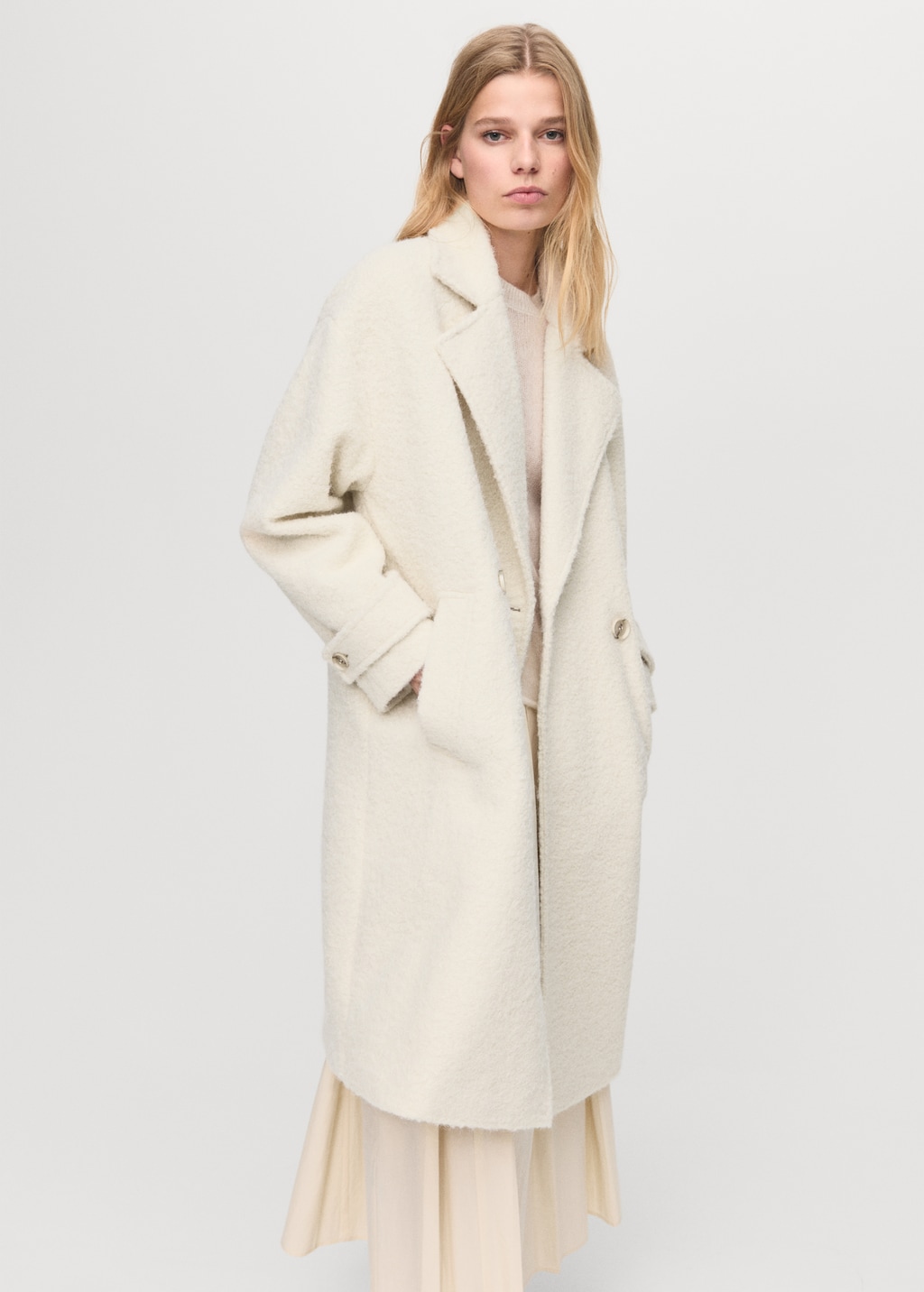 Lapels boucl coat