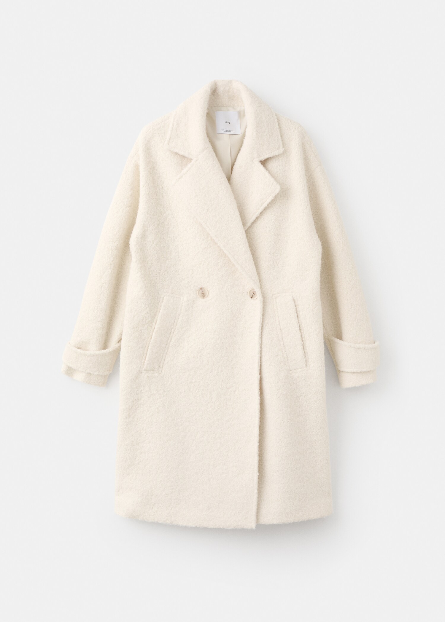 Lapels bouclé coat - Article without model