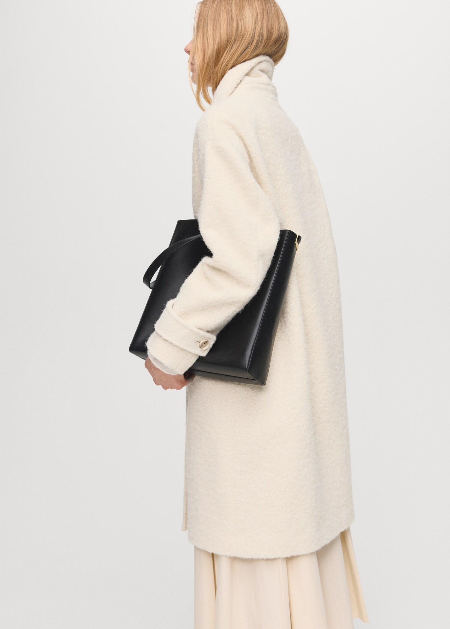 Lapels bouclé coat - Reverse of the article