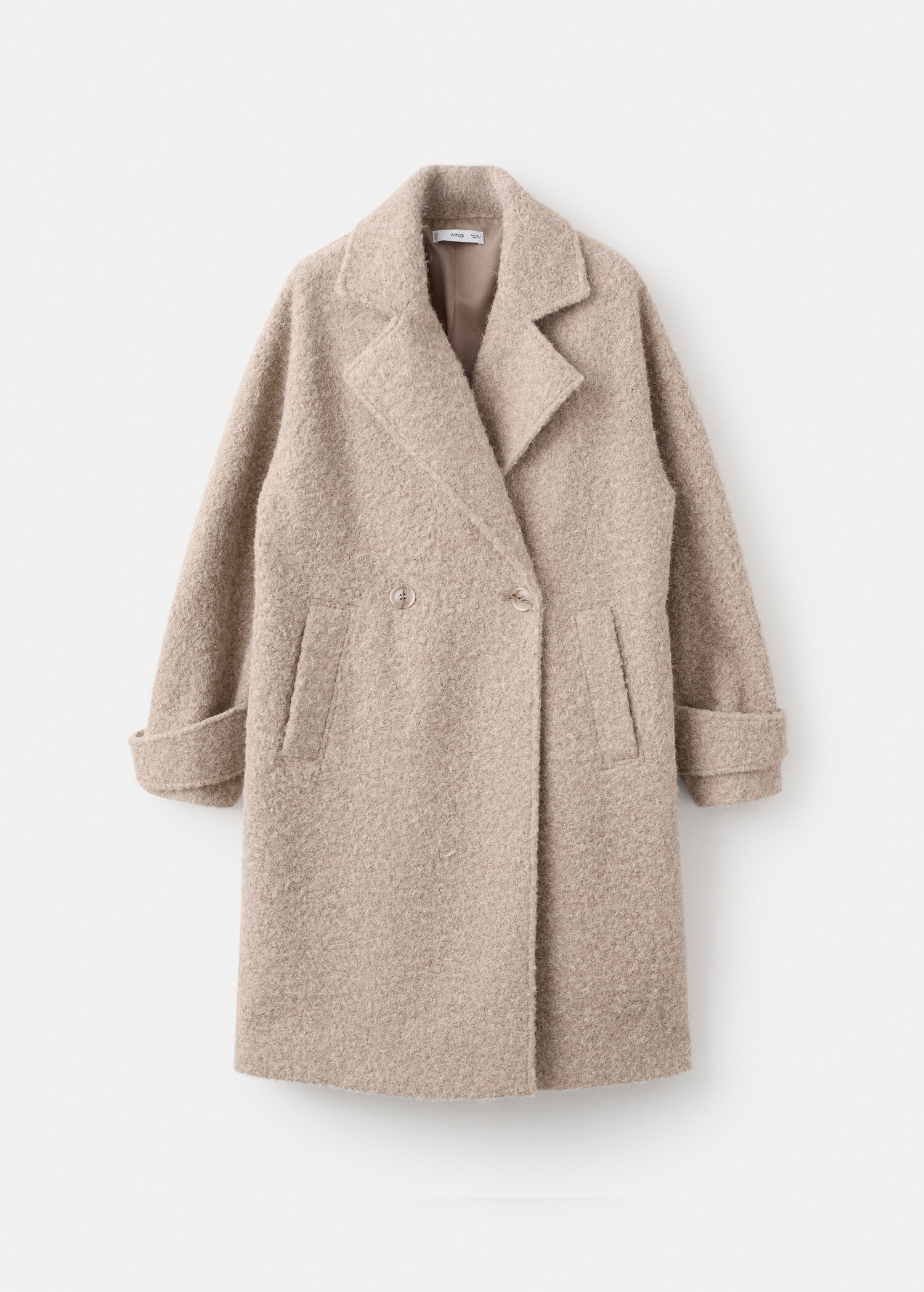 Lapels bouclé coat - Article without model