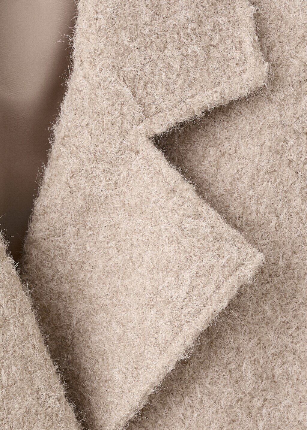 Mango Lapels bouclé coat
