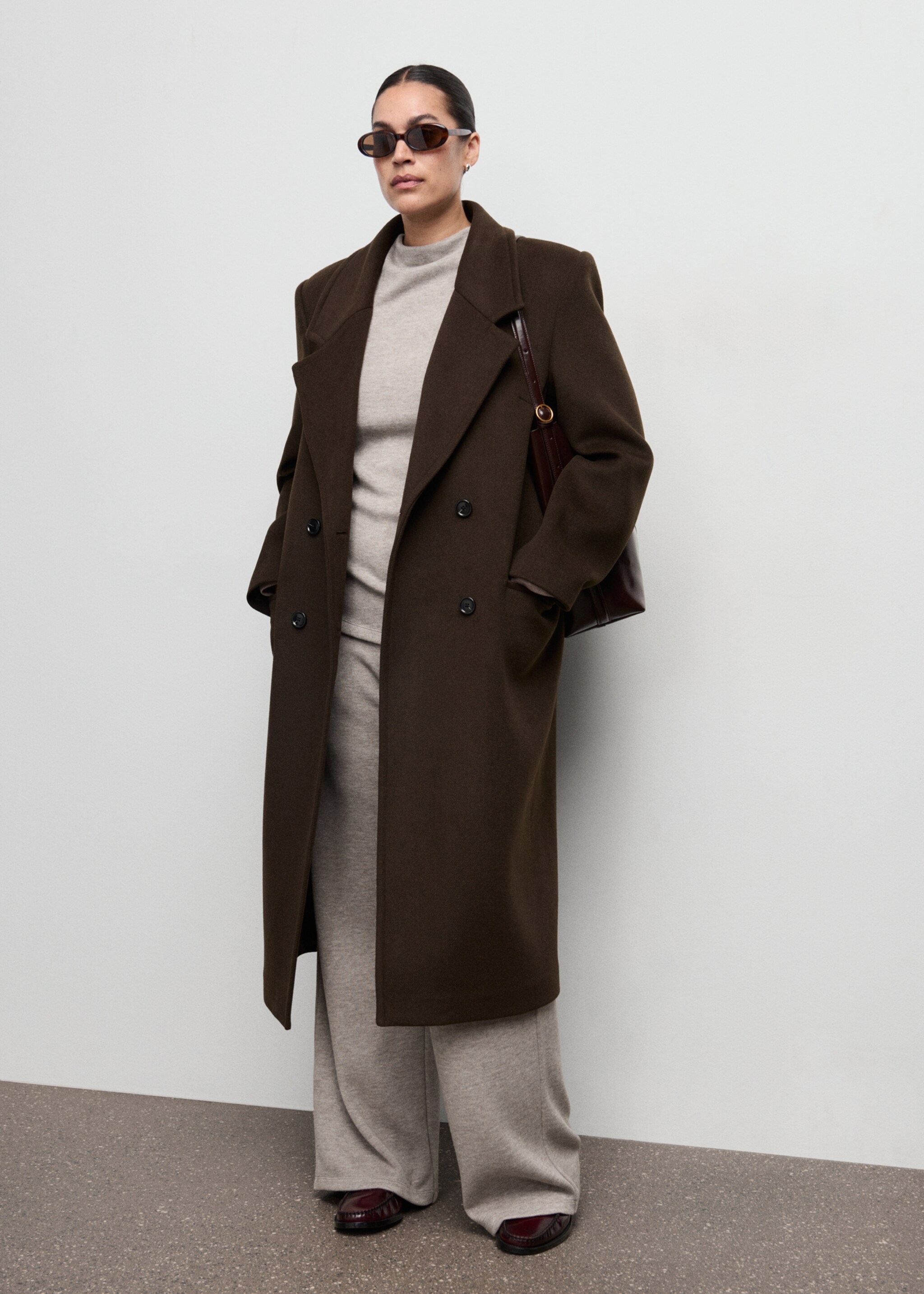 Sweat-shirt en maille fine col perkins - Détail de l'article 3, Marron moyen. Ref: 27071274-00.