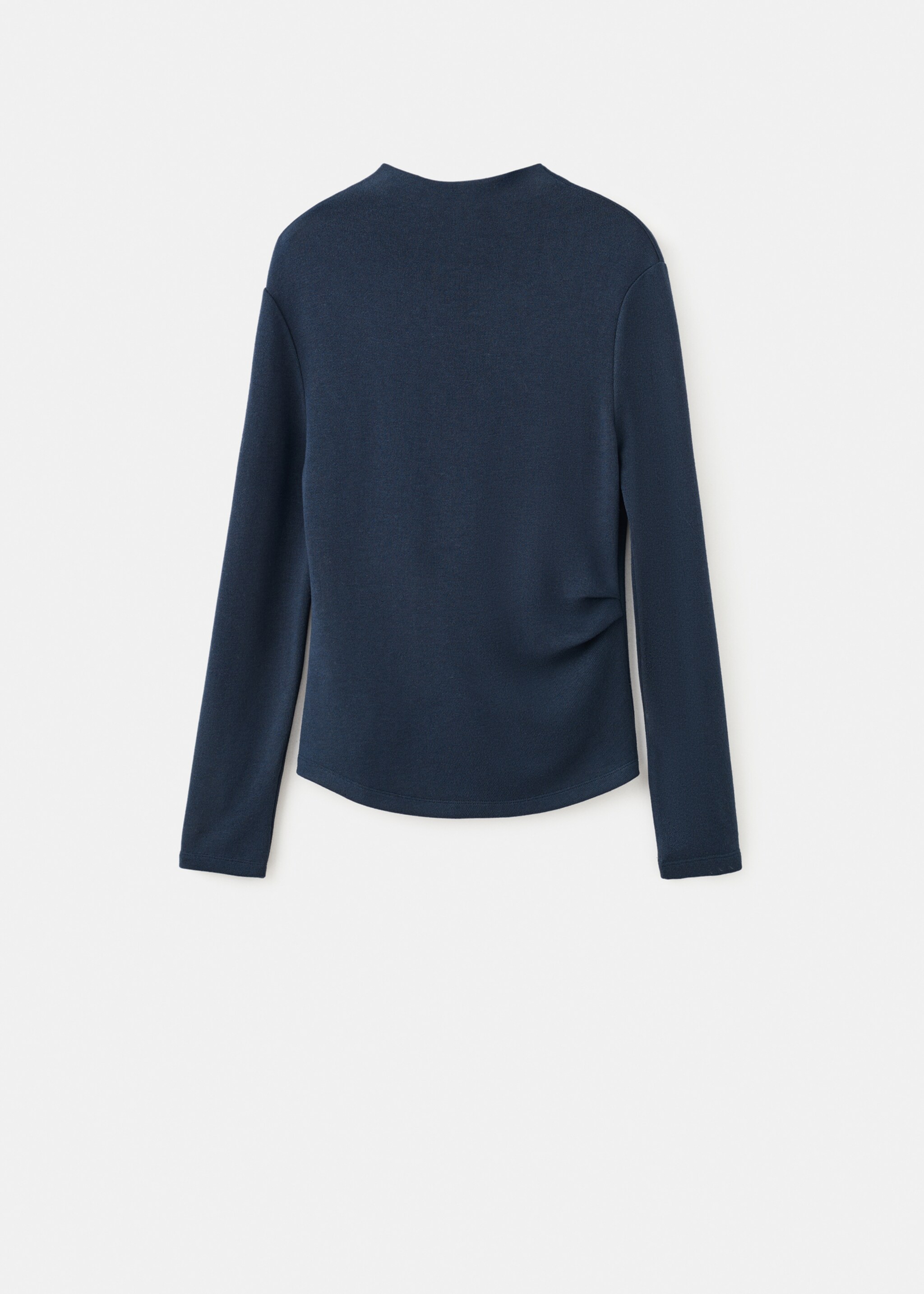 Sweat-shirt en maille fine col perkins - Article sans modèle, Bleu marine. Ref: 27071274-00.