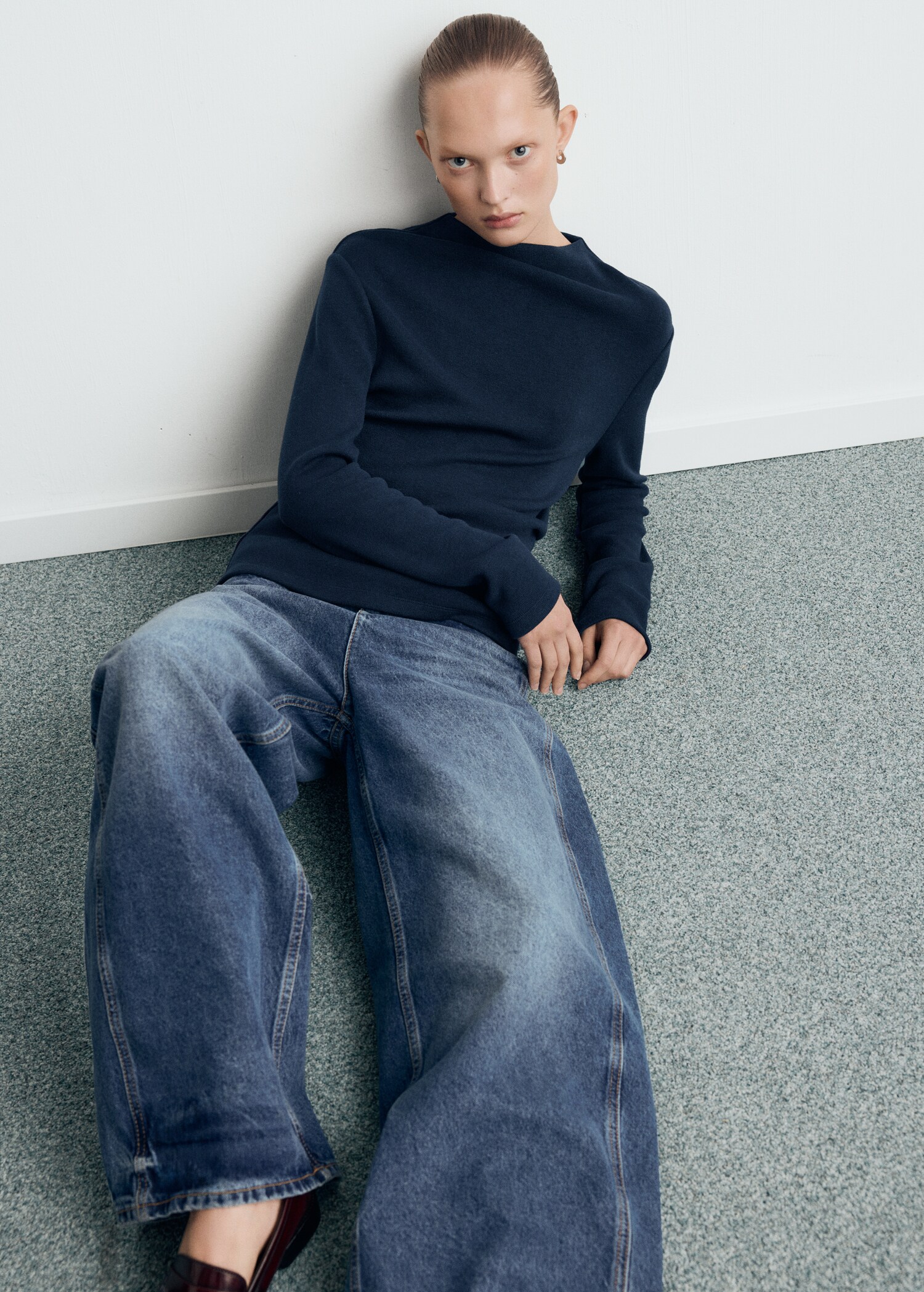 Sweat-shirt en maille fine col perkins - Détail de l'article 2