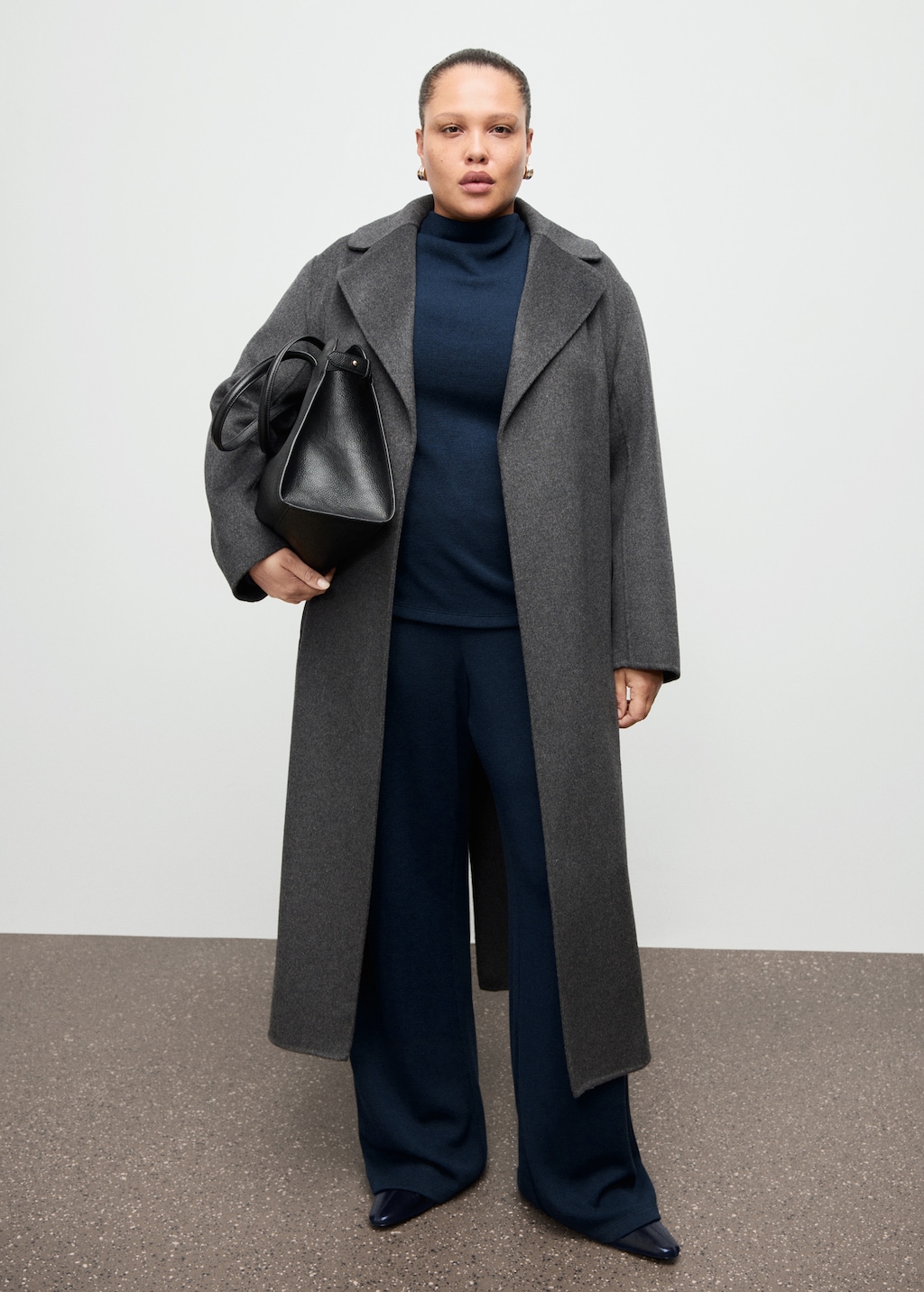 Mango Fine-knit perkins-neck sweatshirt