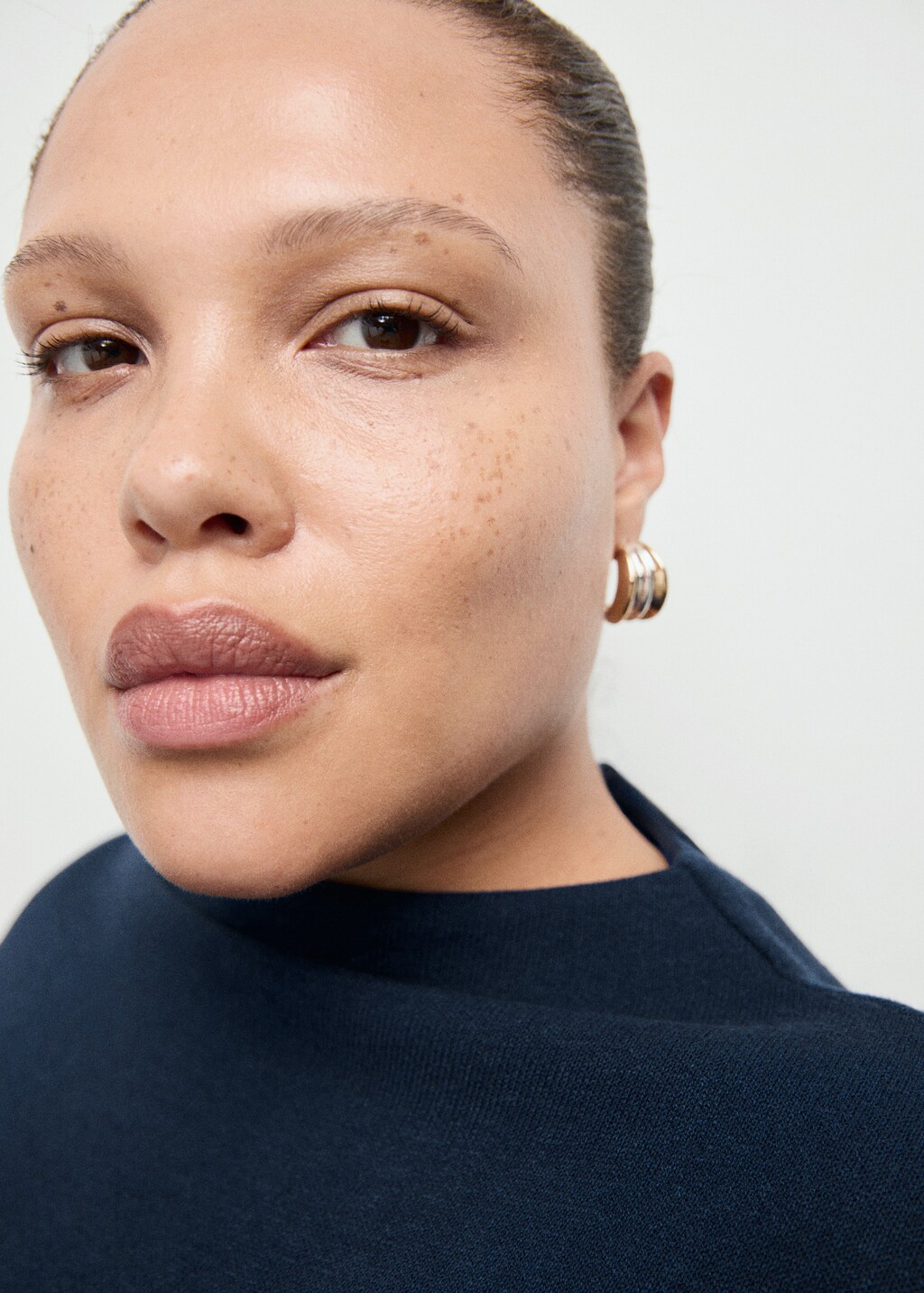 Mango Fine-knit perkins-neck sweatshirt