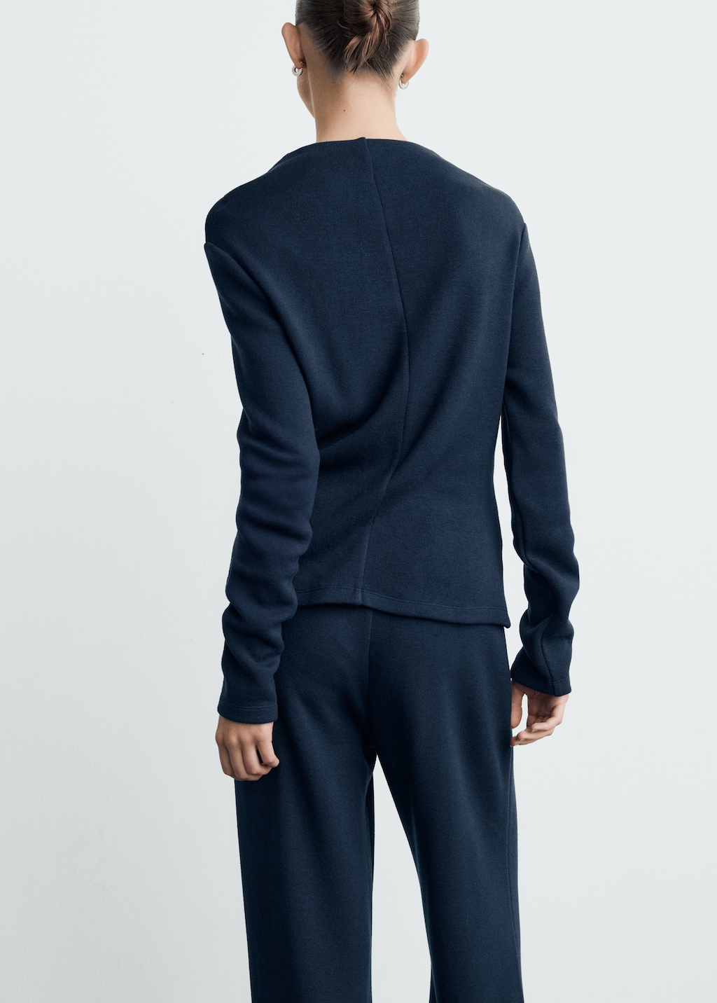 Mango Fine-knit perkins-neck sweatshirt