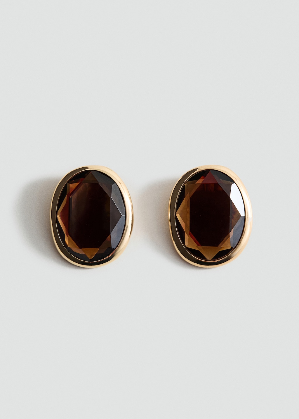 Oval resin earrings