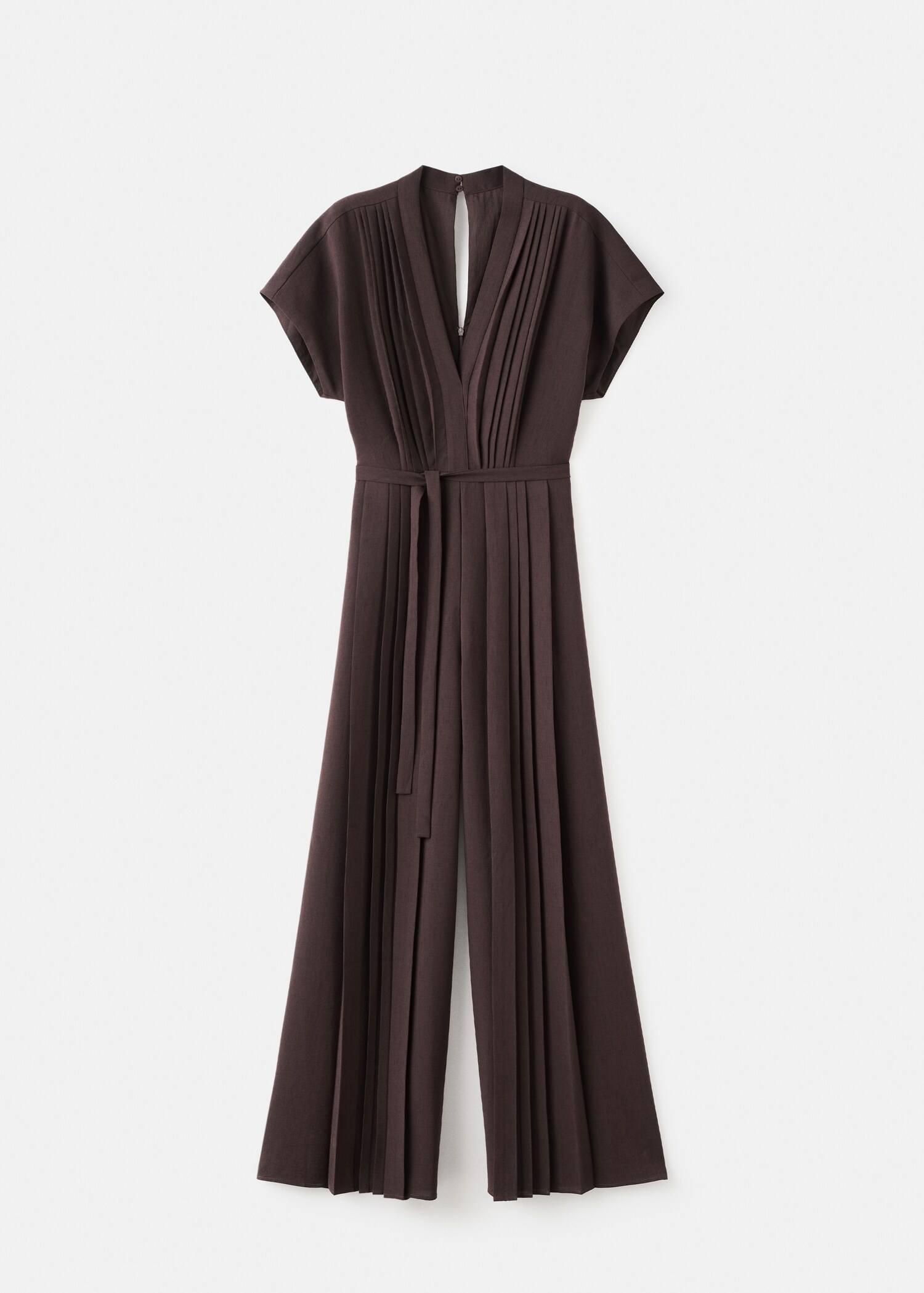 Pleated jumpsuit with belt - Article without model