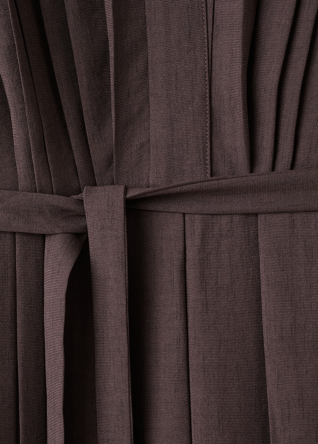 Pleated jumpsuit with belt