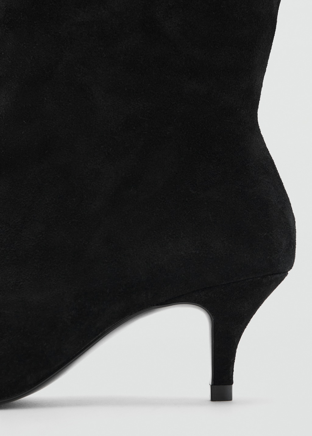 Suede ankle boots with pointed toe and heel - image 4