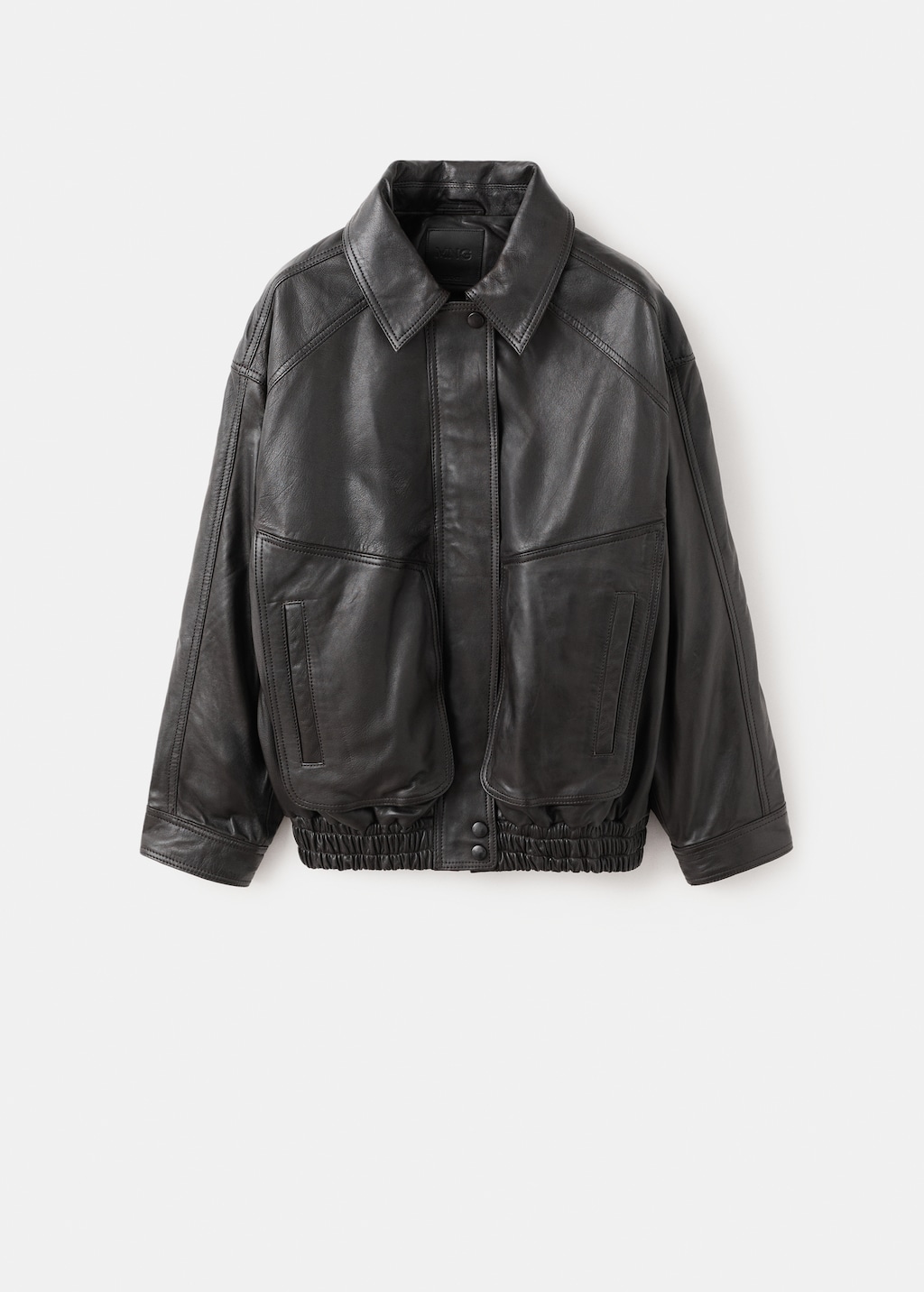 Mango Oversized leather jacket