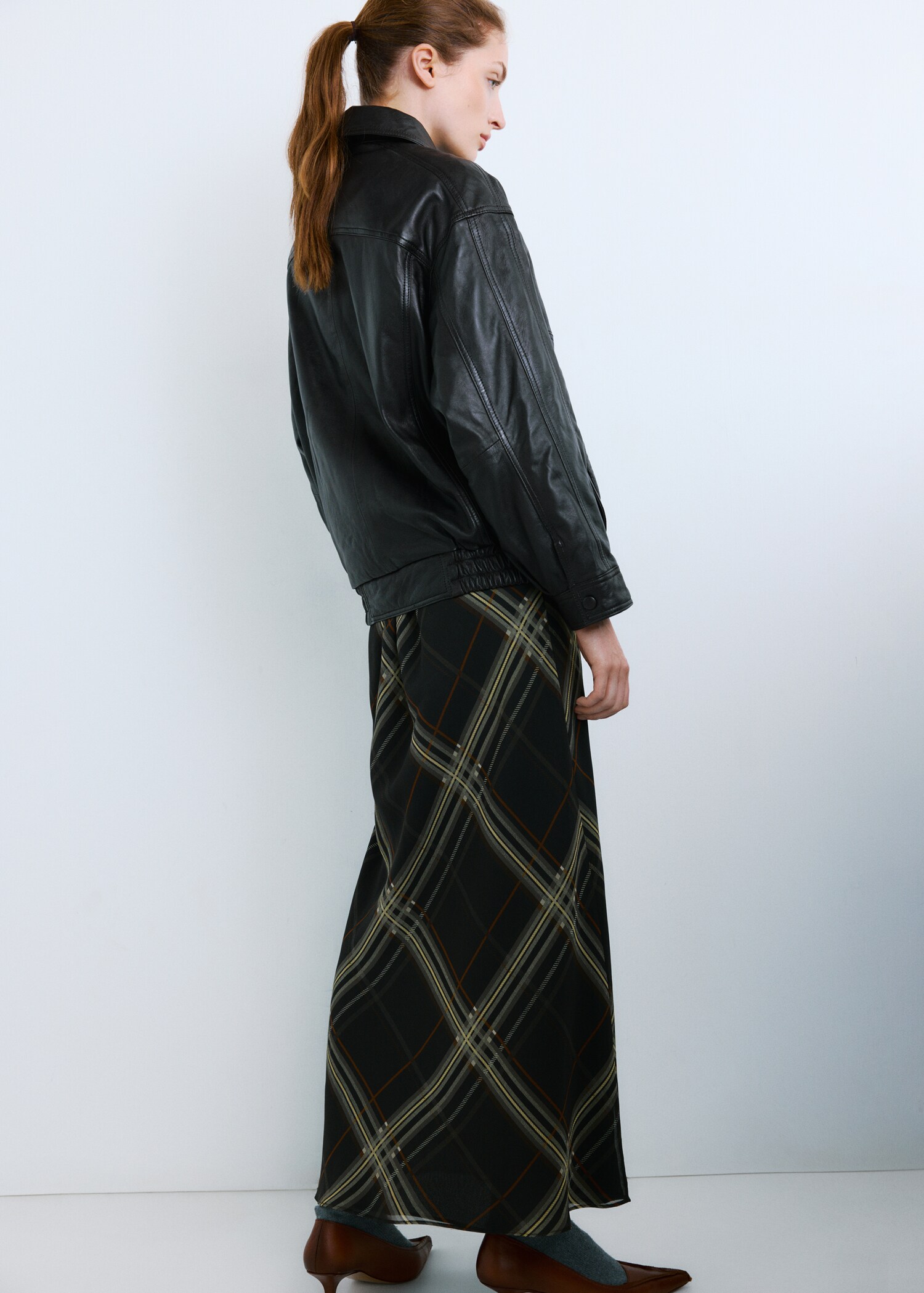 Blouson oversize cuir - Verso de l’article