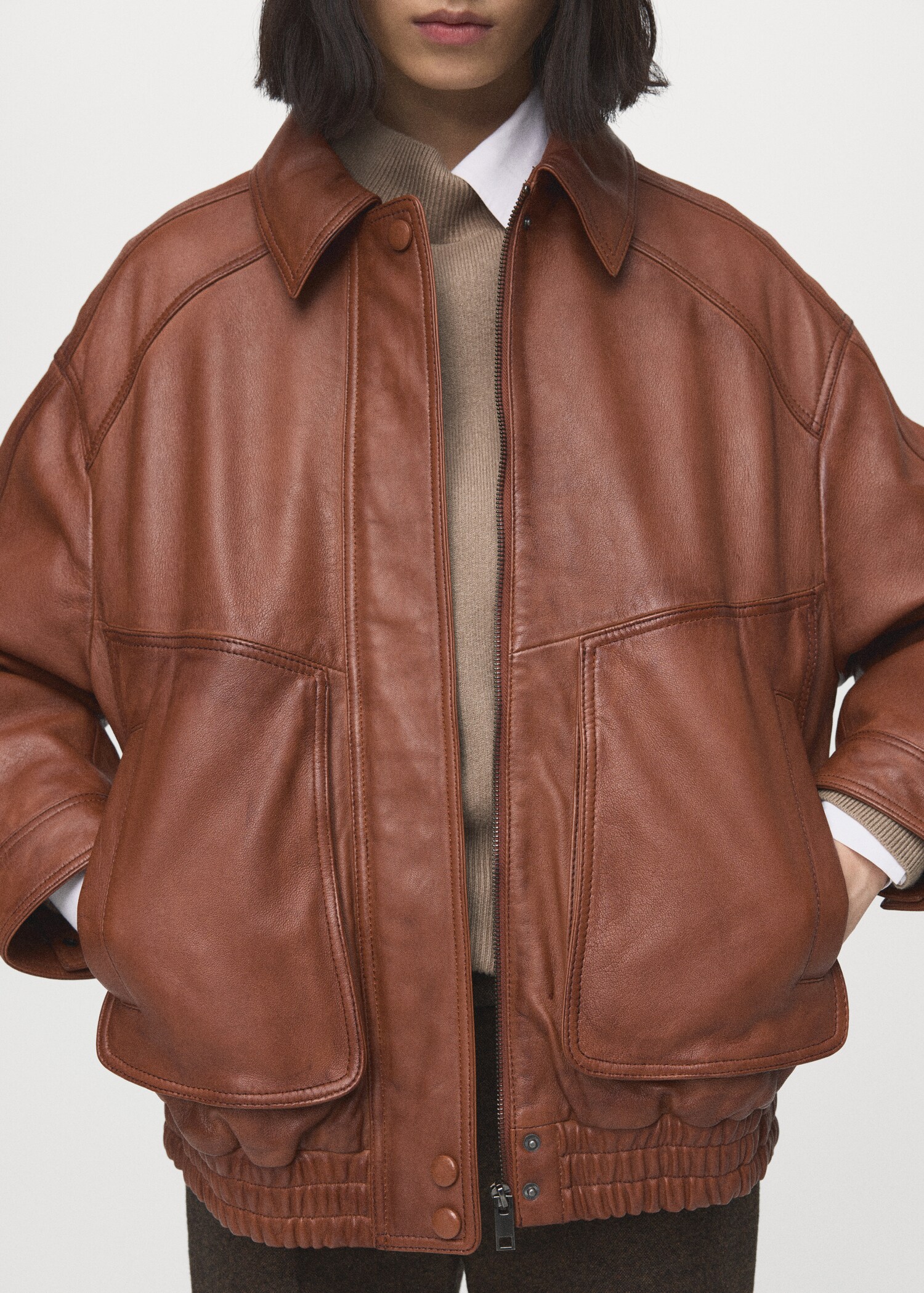 Veste cuir oversize - Détail de l'article 6