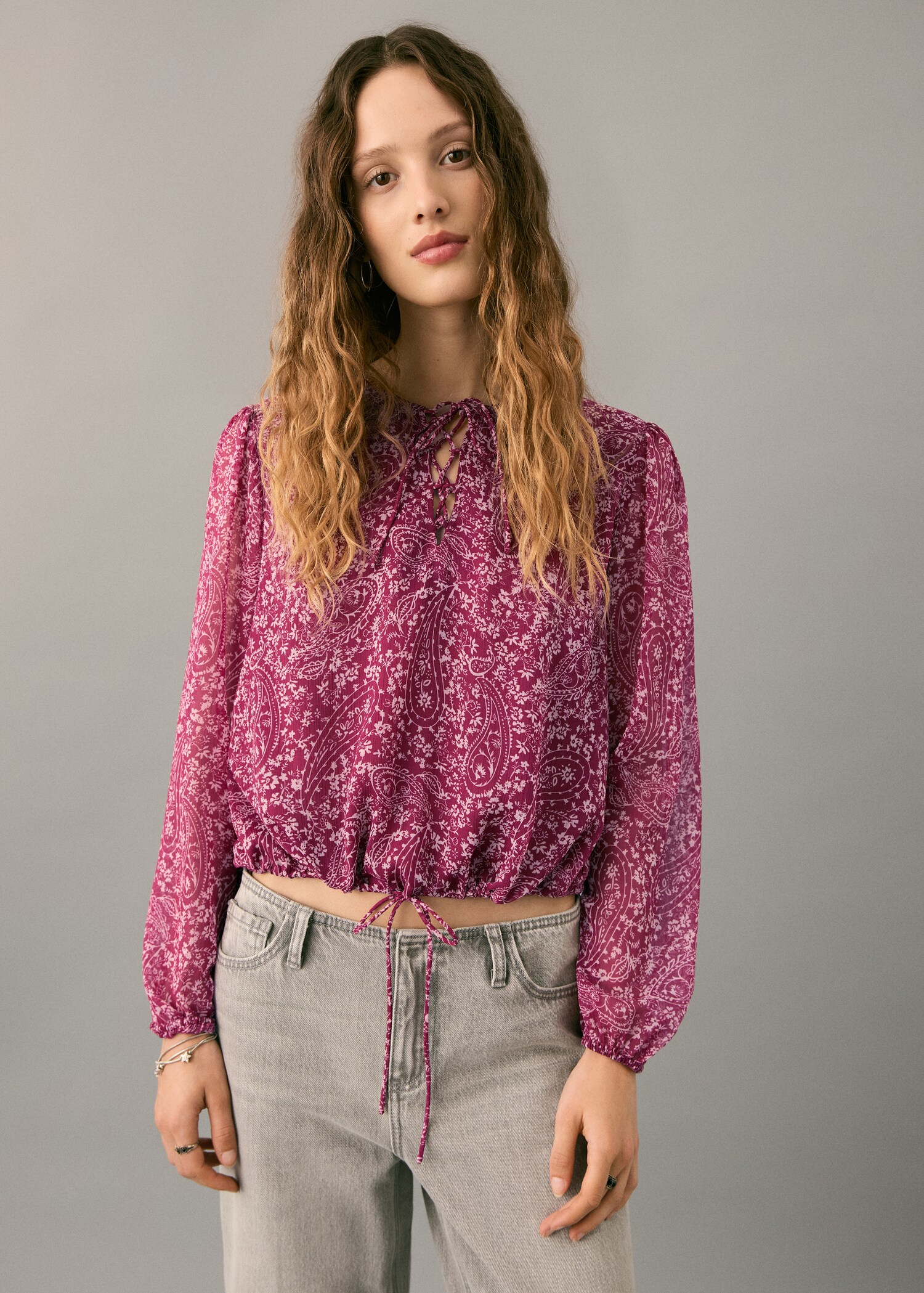 Paisley print blouse - Medium plane