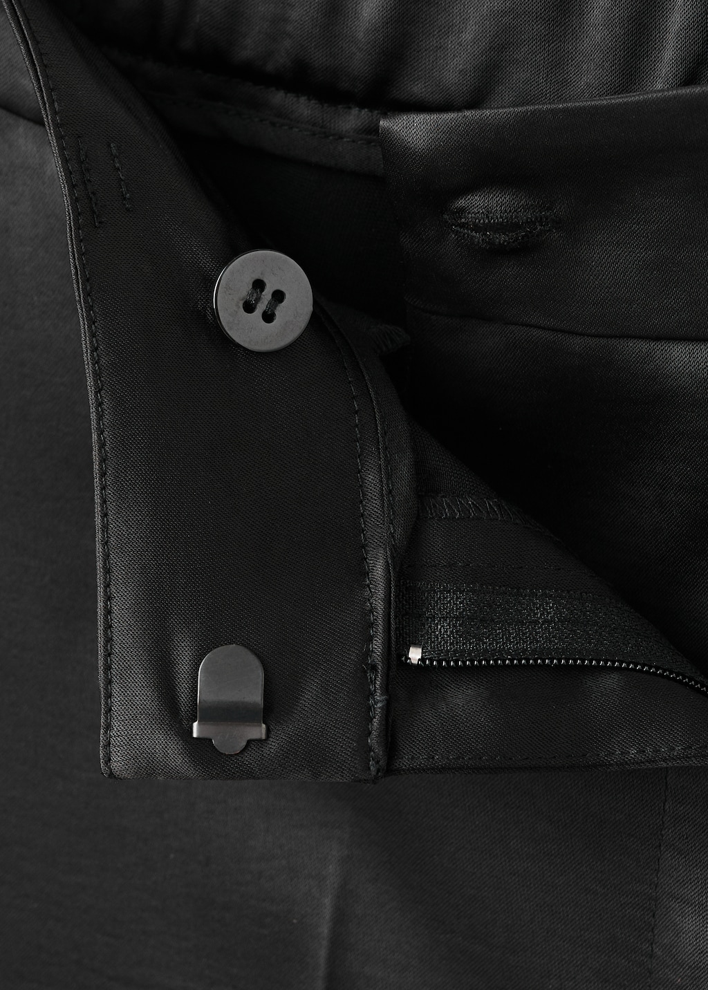 Satin straight-fit pants