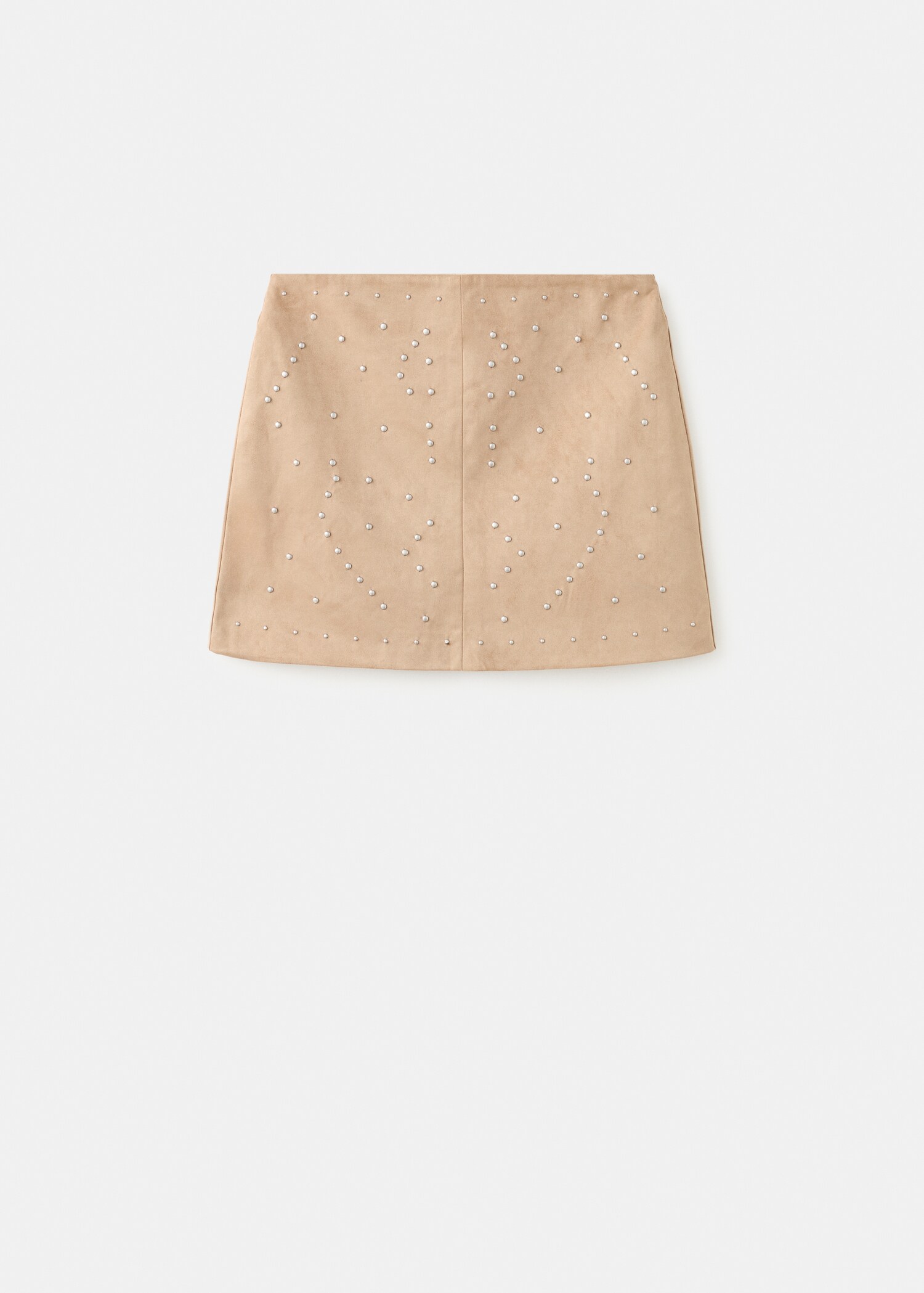 Studded suede short skirt - Article without model