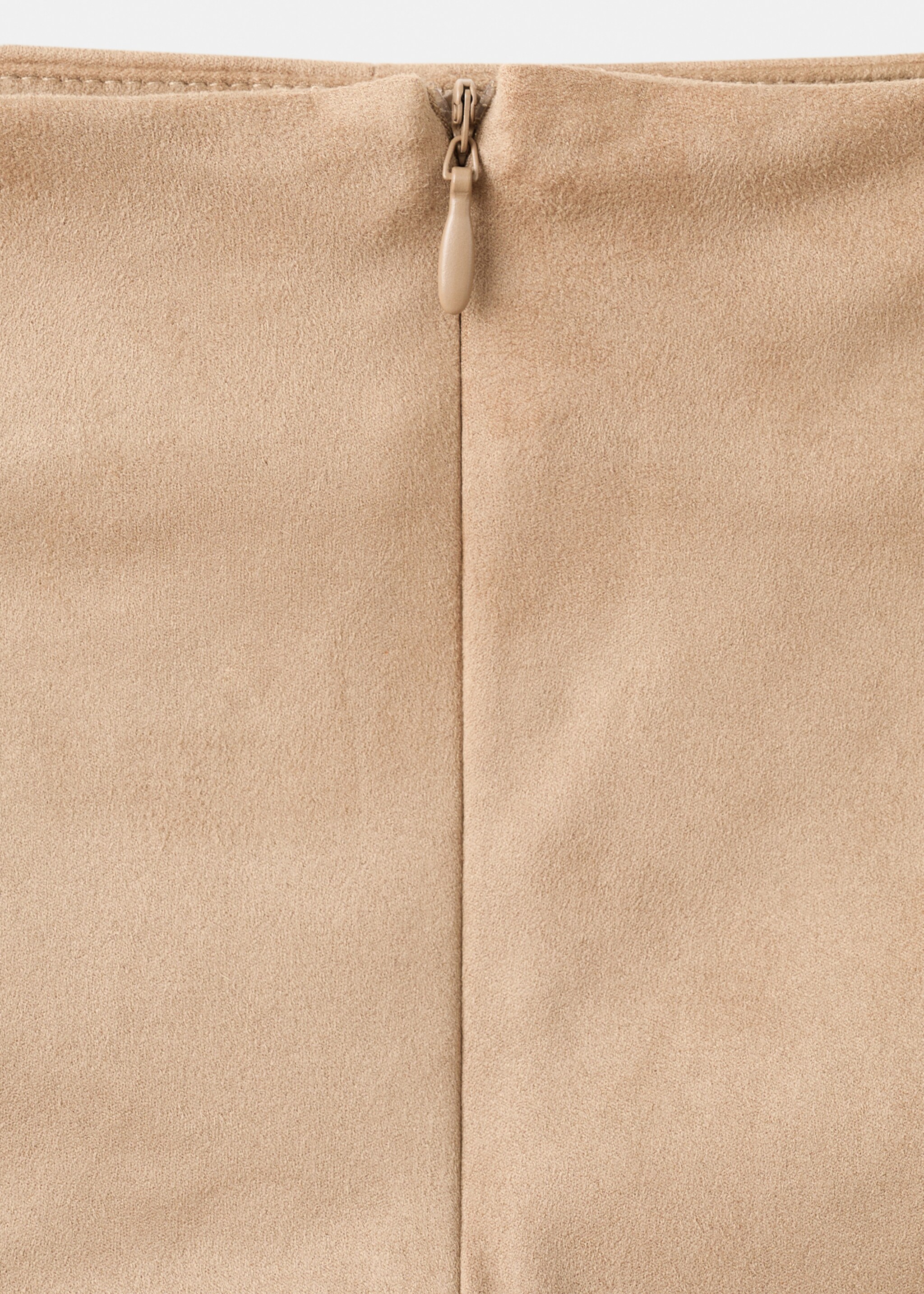 Studded suede short skirt - Details of the article 0, Sand. Ref: 27071293-00.