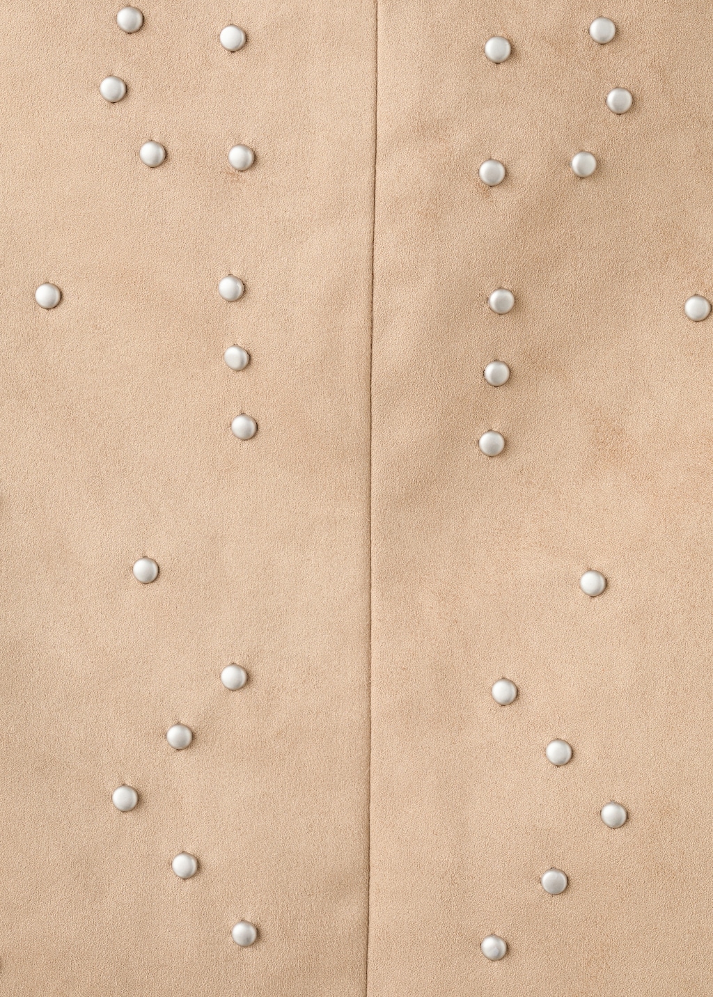 Studded suede short skirt