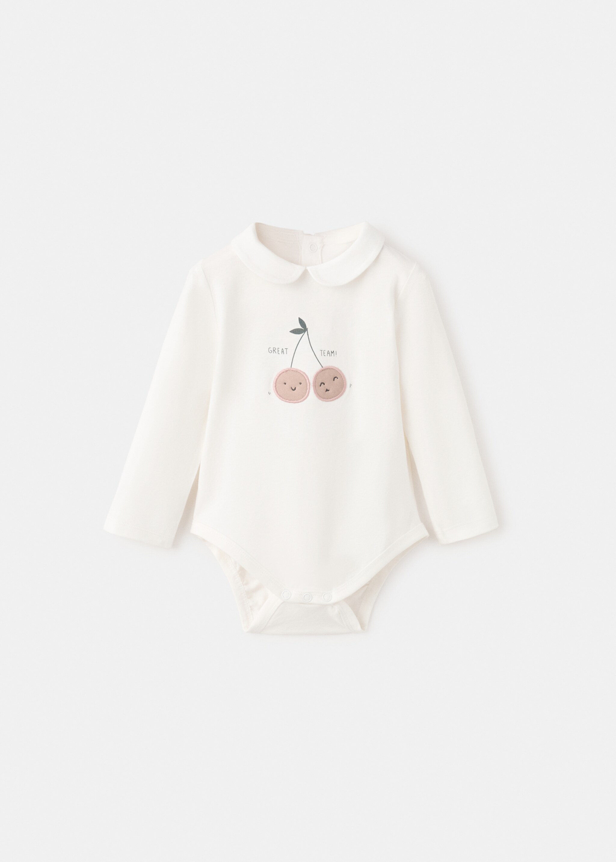 Body coton imprimé - Article sans modèle, Blanc cassé. Ref: 27071295-00.