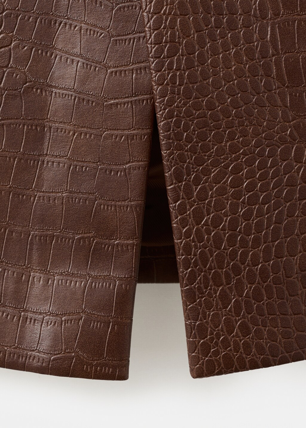 Mango Croc-effect midi-skirt
