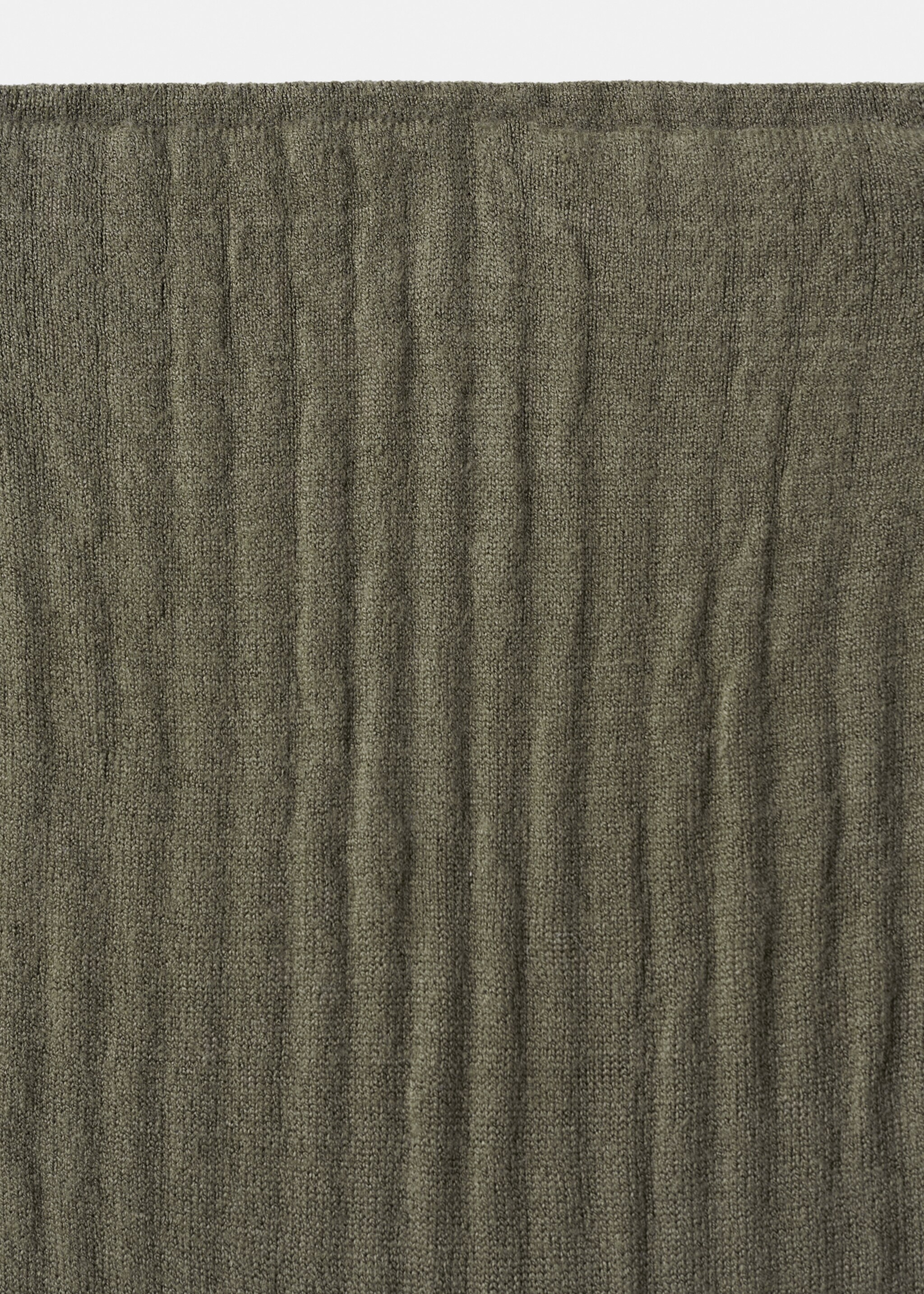 Straight-fit trousers with elastic waist - Details of the article 8, Khaki. Ref: 27071300-00.