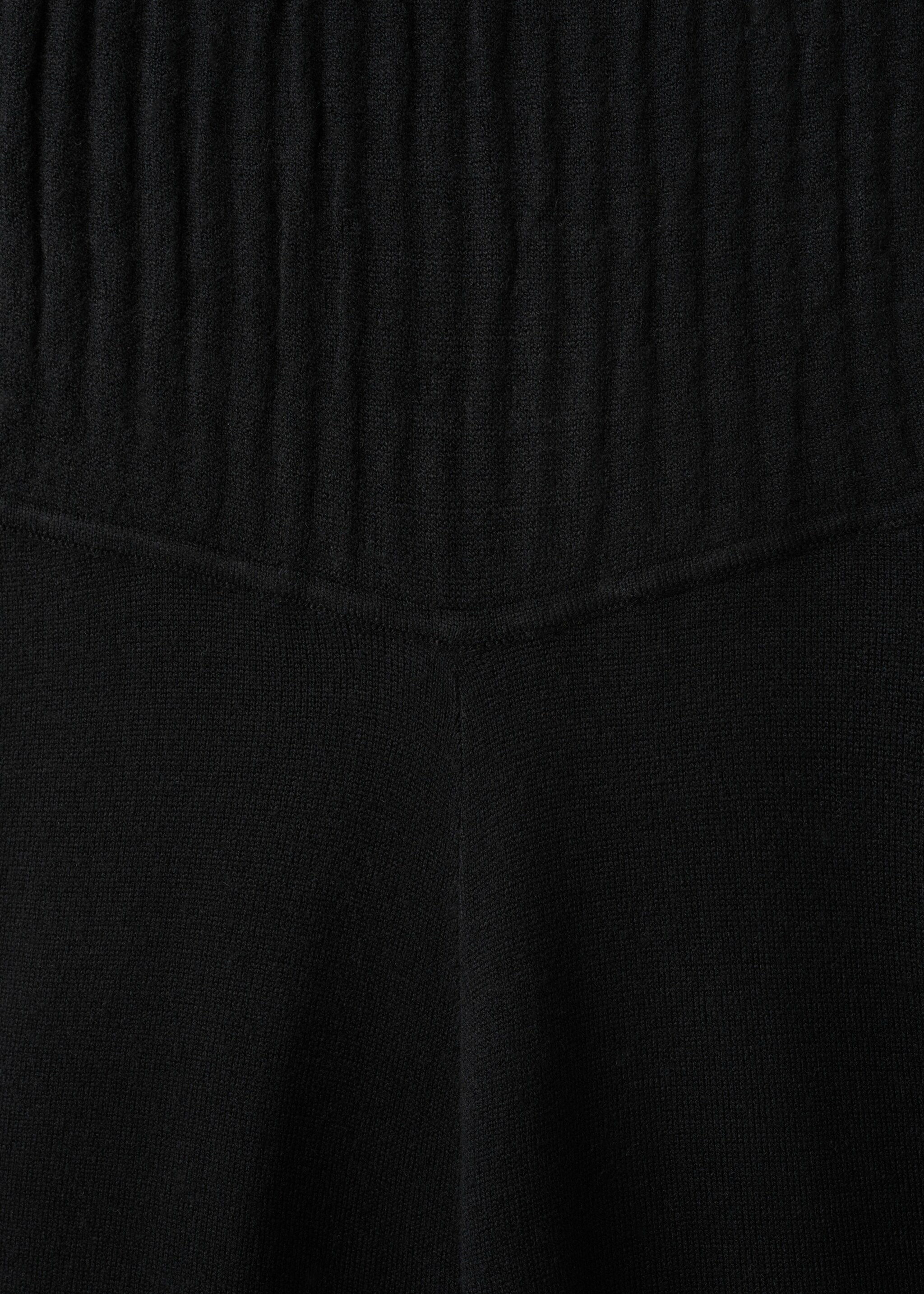 Straight-fit trousers with elastic waist - Details of the article 0, Black. Ref: 27071300-00.
